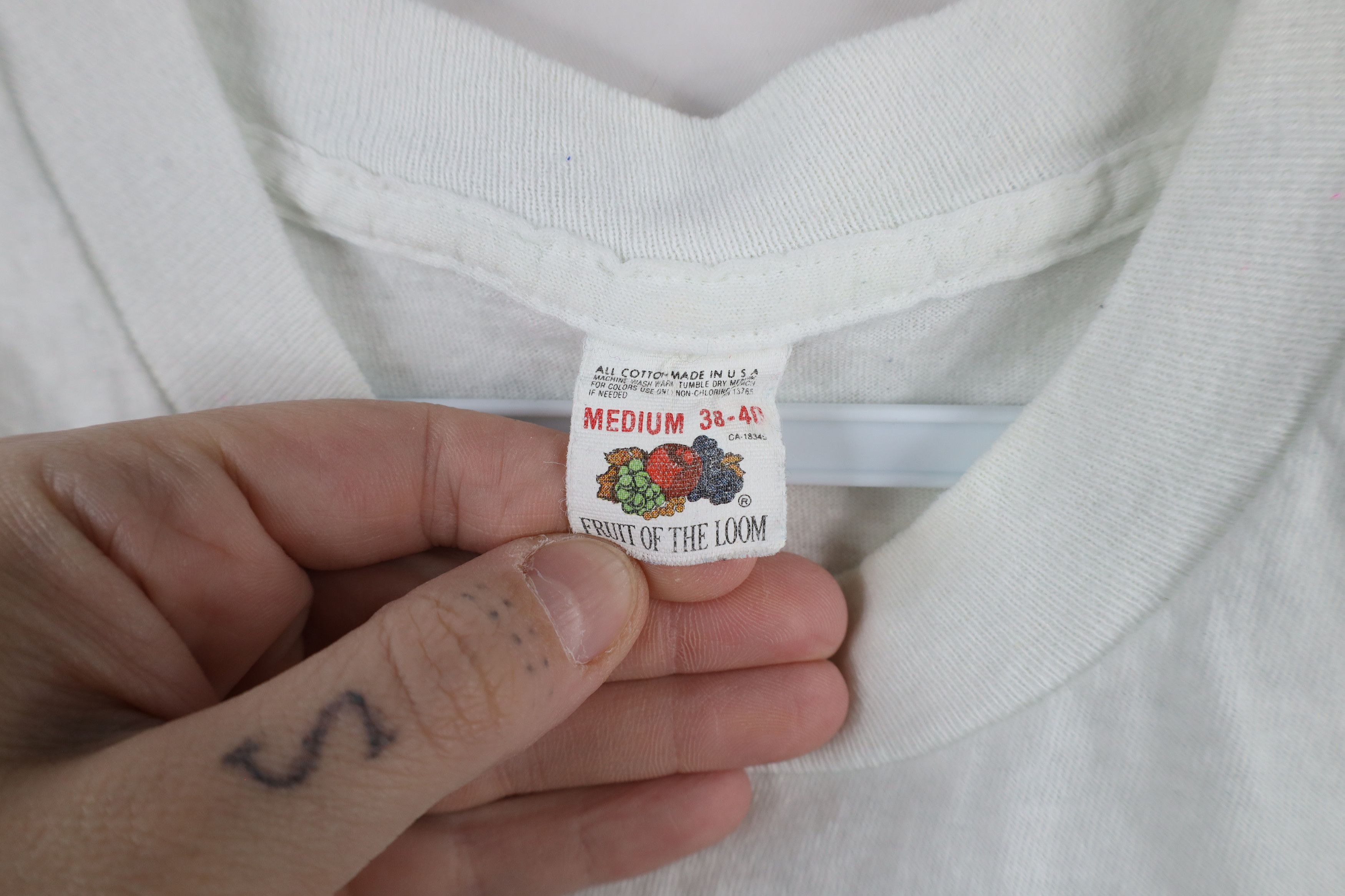 Vintage Vintage 80s 90s Streetwear Blank Cotton T-Shirt White USA Size US M / EU 48-50 / 2 - 6 Thumbnail