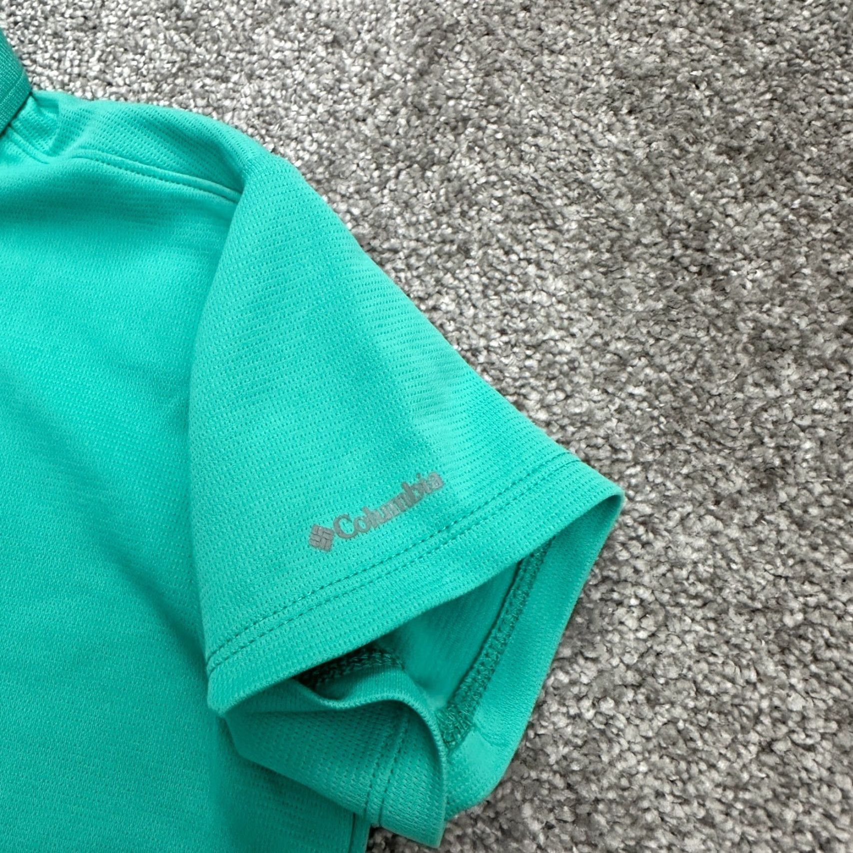 Vintage Columbia Shirt Womens Medium Green Polo Collared Short Sleeve Size M / US 6-8 / IT 42-44 - 4 Thumbnail