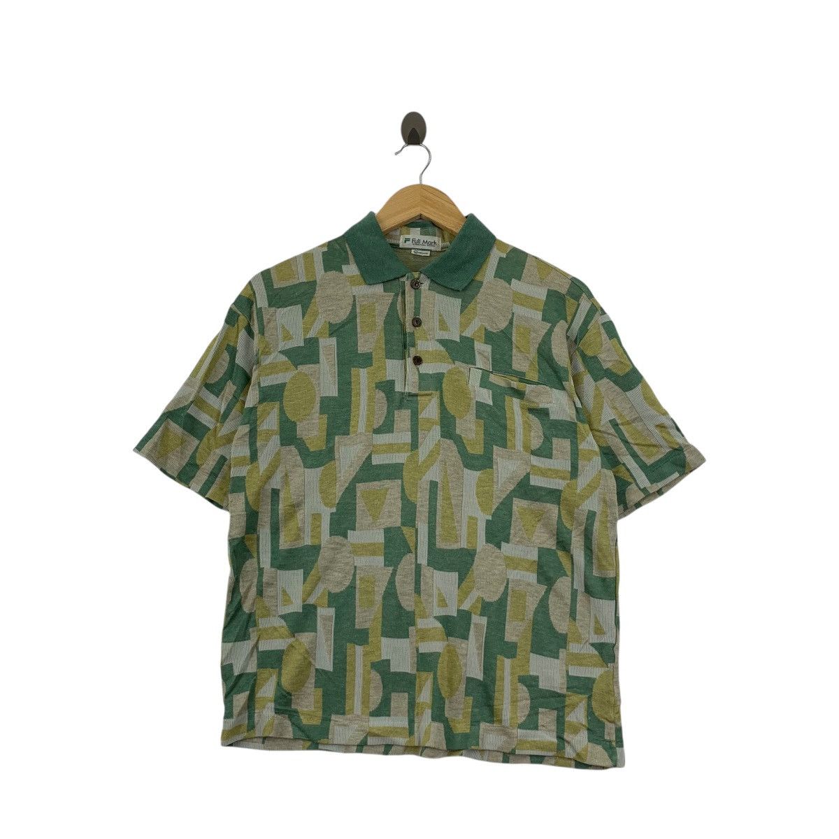 Vintage Vintage JAPAN FULL MARK Pop Art Abstract Pattern Polo Tee Size US M / EU 48-50 / 2 - 1 Thumbnail