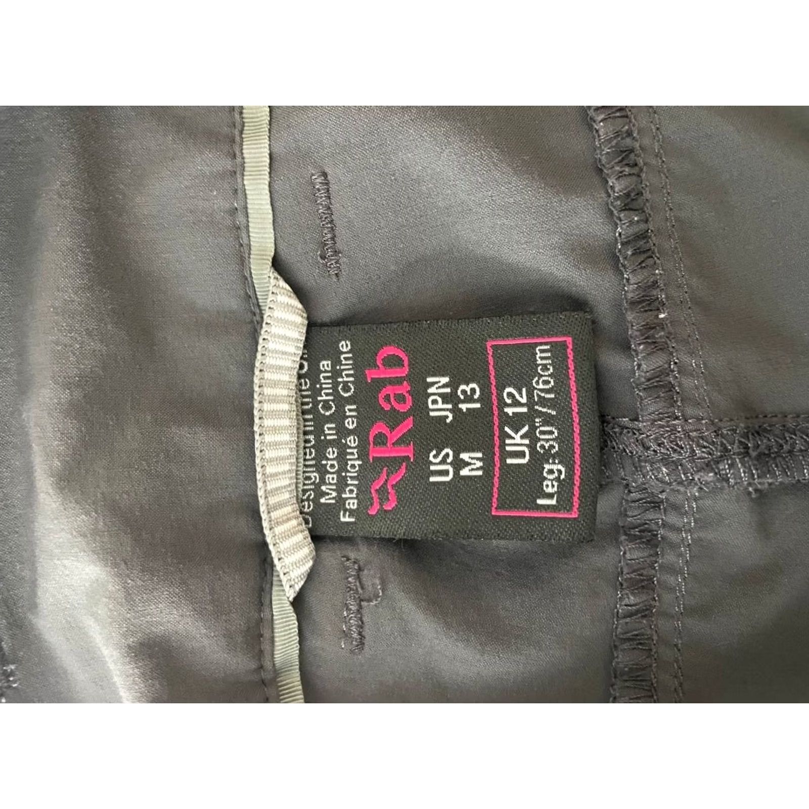Rab Rab Helix Pants Unisex Size M Gray Track Polyamide Activewear Running Gym Size US 31 - 3 Thumbnail