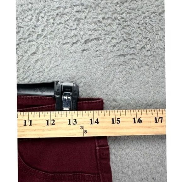 Abercrombie & Fitch Abercrombie & Fitch Jeans Womens 28 Burgundy Skinny Mid-Rise Stretch Denim Pants Size 28" / US 6 / IT 42 - 7 Thumbnail