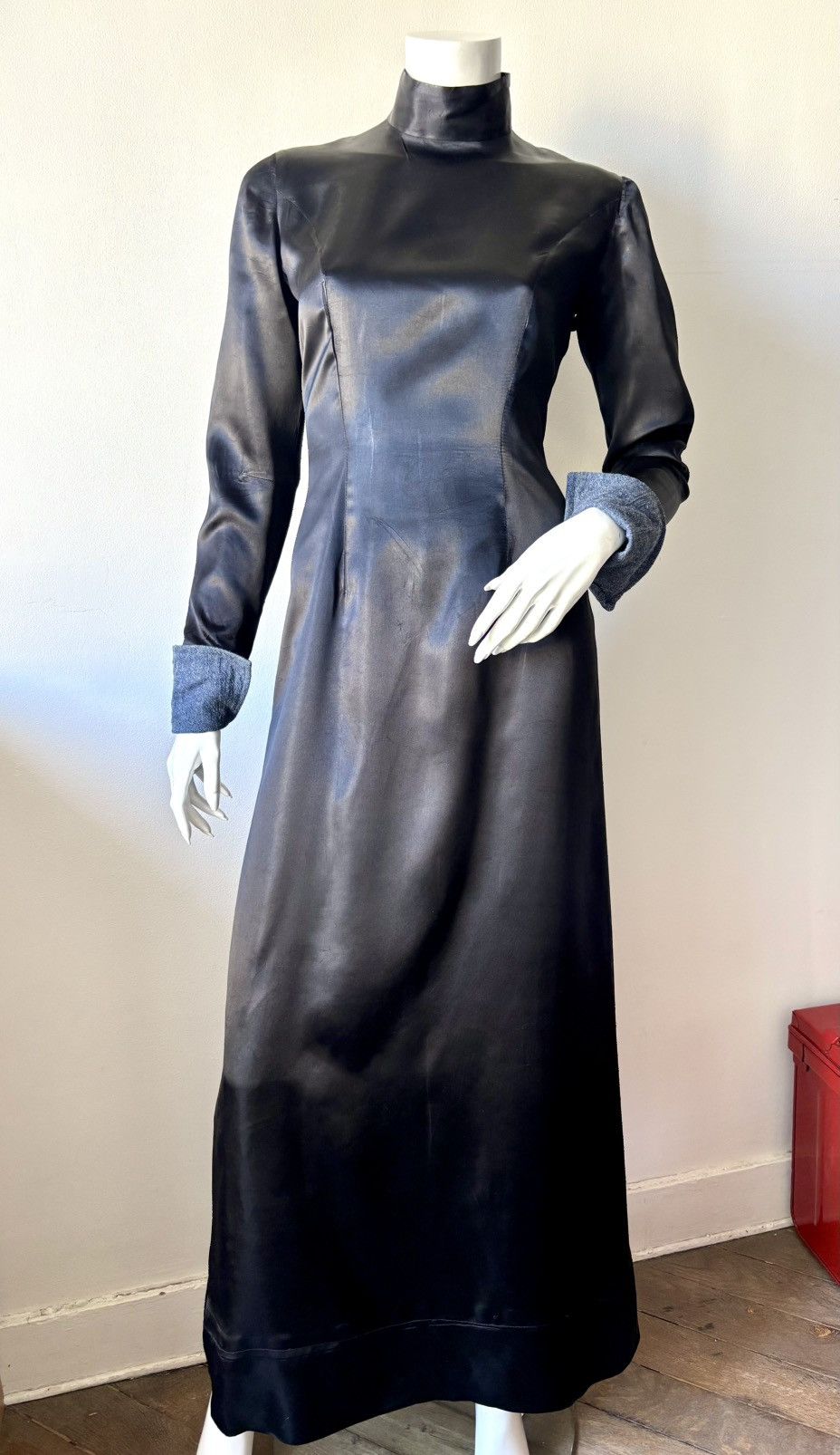 Other Black silk evening dress circa 60’s Size XS / US 0-2 / IT 36-38 - 1 Thumbnail