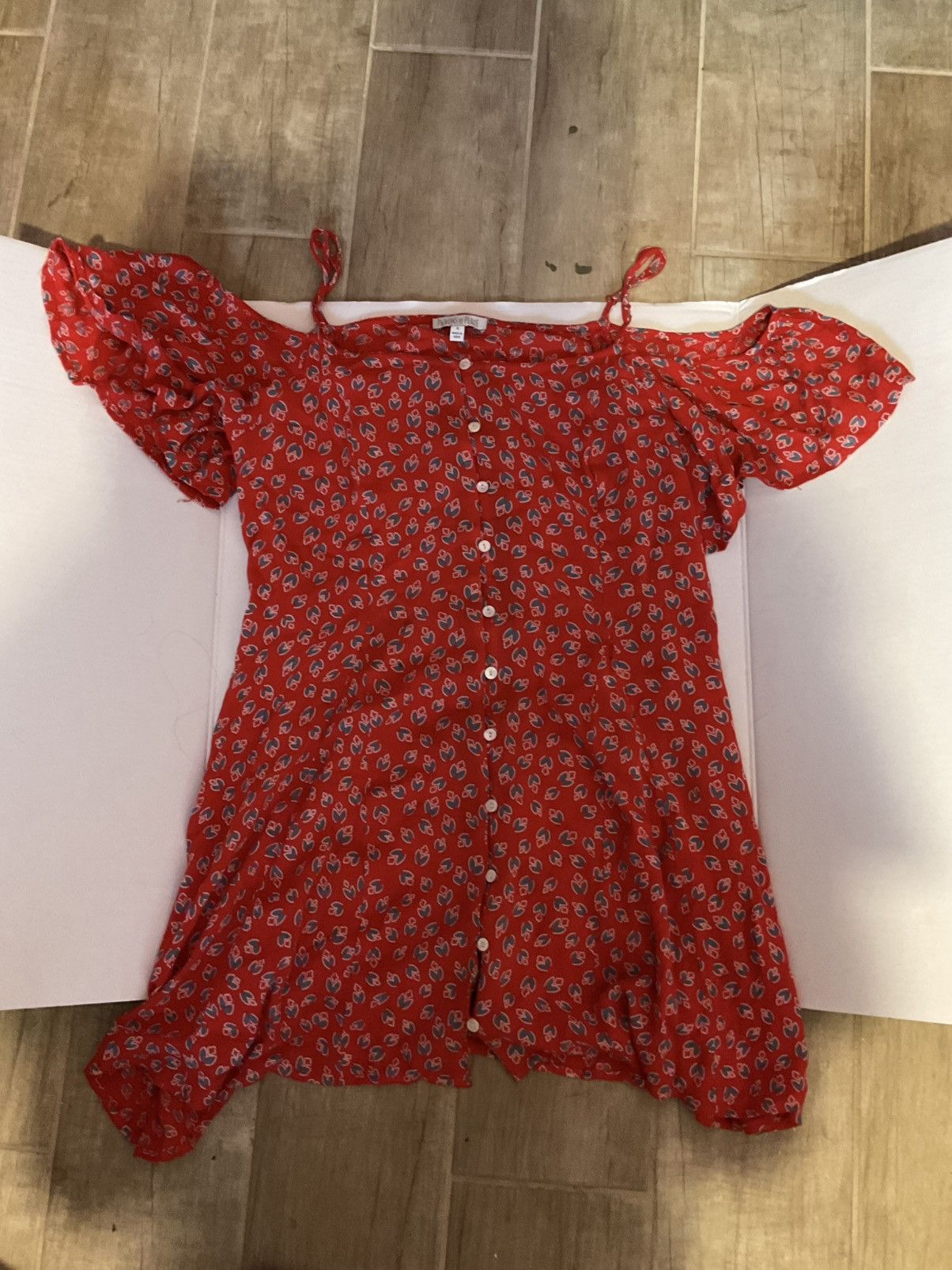 Other Red floral flowy summer dress Size S / US 4 / IT 40 - 1 Thumbnail