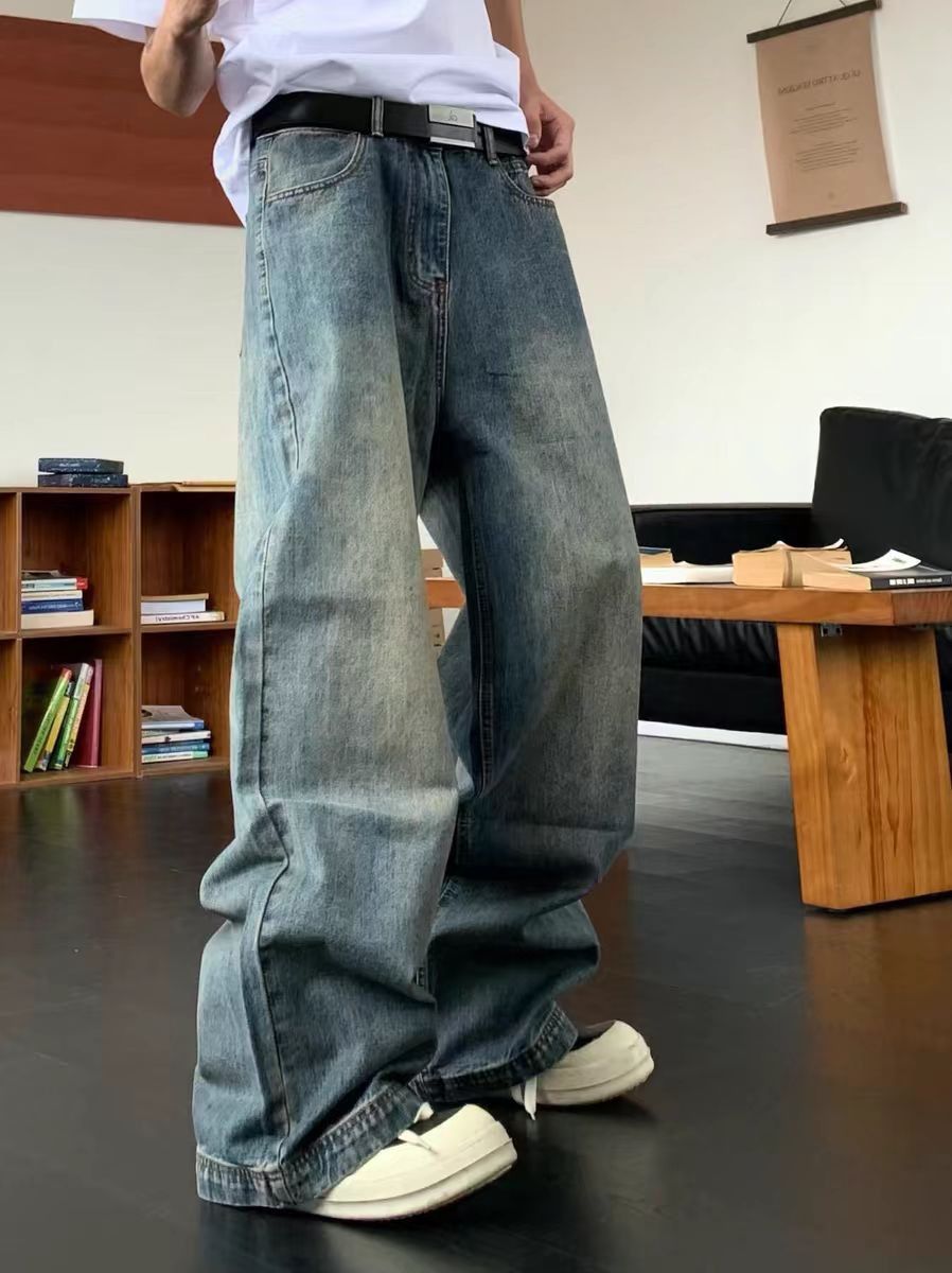 Japanese Brand × Jean High street minimalist baggy wide leg jeans Size US 31 - 5 Thumbnail