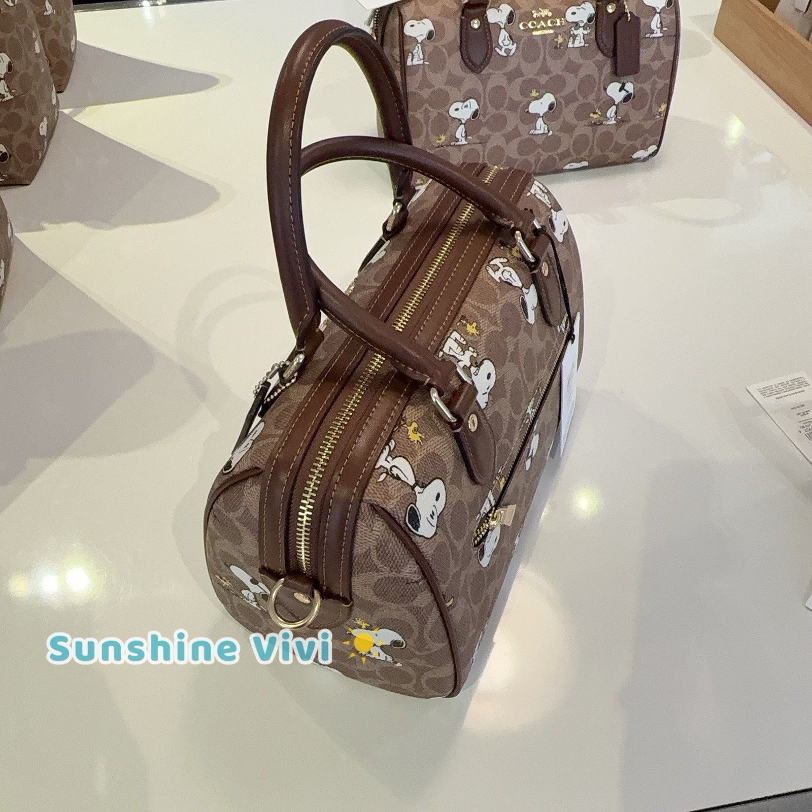 Coach NWT Coach X Peanuts Rowan Satchel Bag Snoopy Print CBM33 Size ONE SIZE - 5 Thumbnail