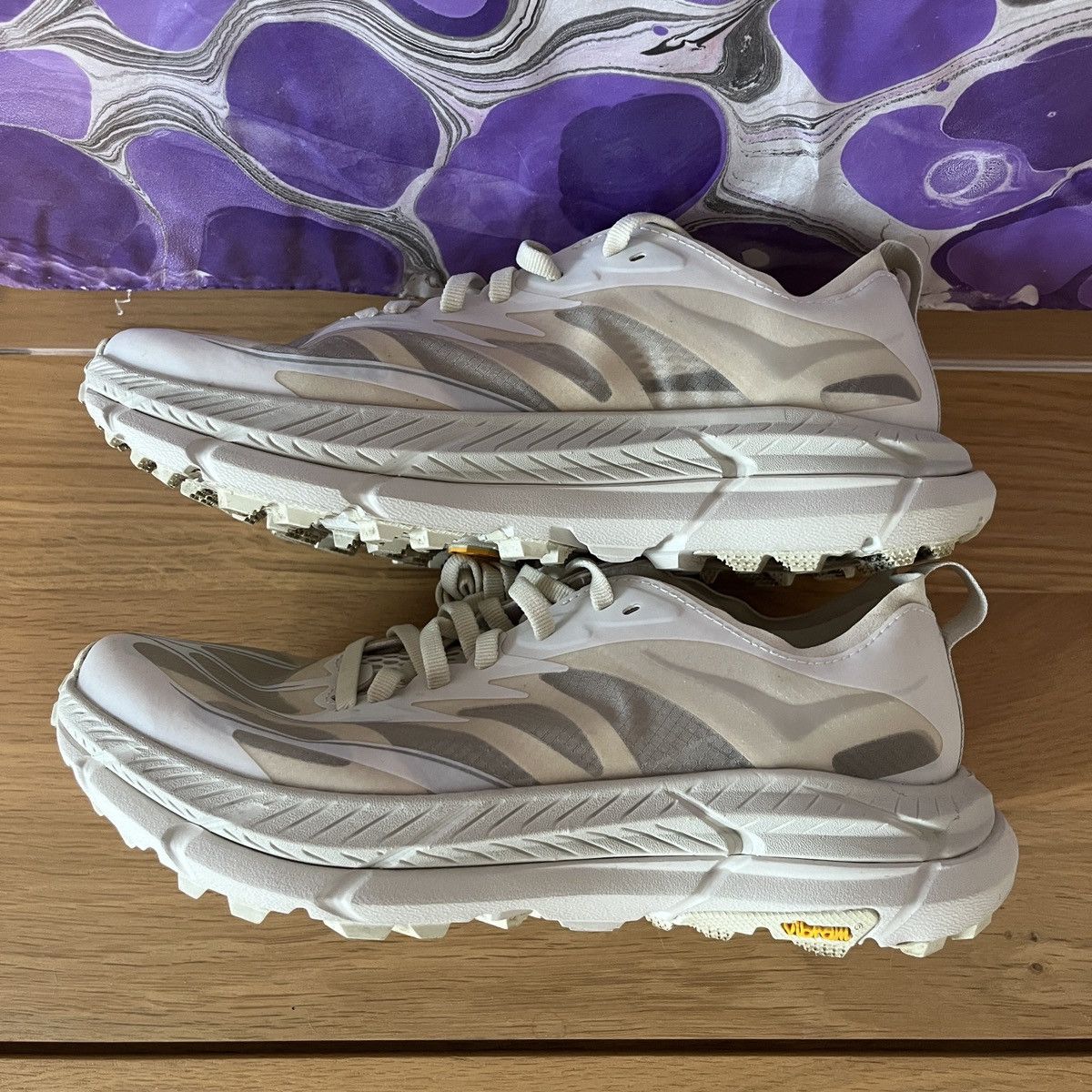 Hoka × Satisfy 🌊 SAMPLE UNRELEASED Satisfy Hoka Mafate 4 Lite STSFY Bone Size US 6 / EU 39 - 11 Thumbnail