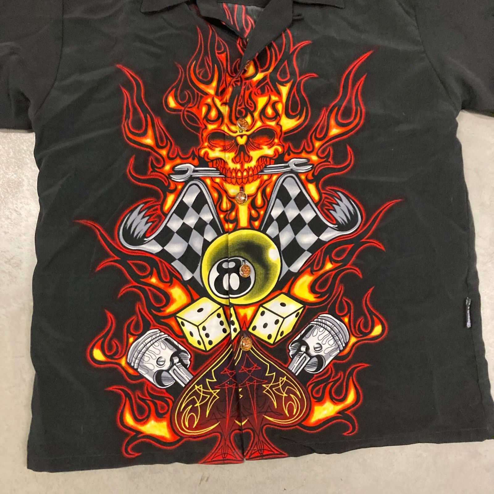 Vintage Y2K silver point flame T-Shirt Size US M / EU 48-50 / 2 - 2 Thumbnail