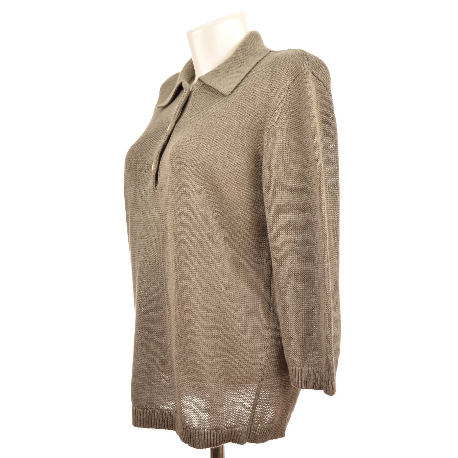 Vintage Tatuum Taszka Linen Jumper Sweater Green/Gray Size M Size M / US 6-8 / IT 42-44 - 3 Thumbnail