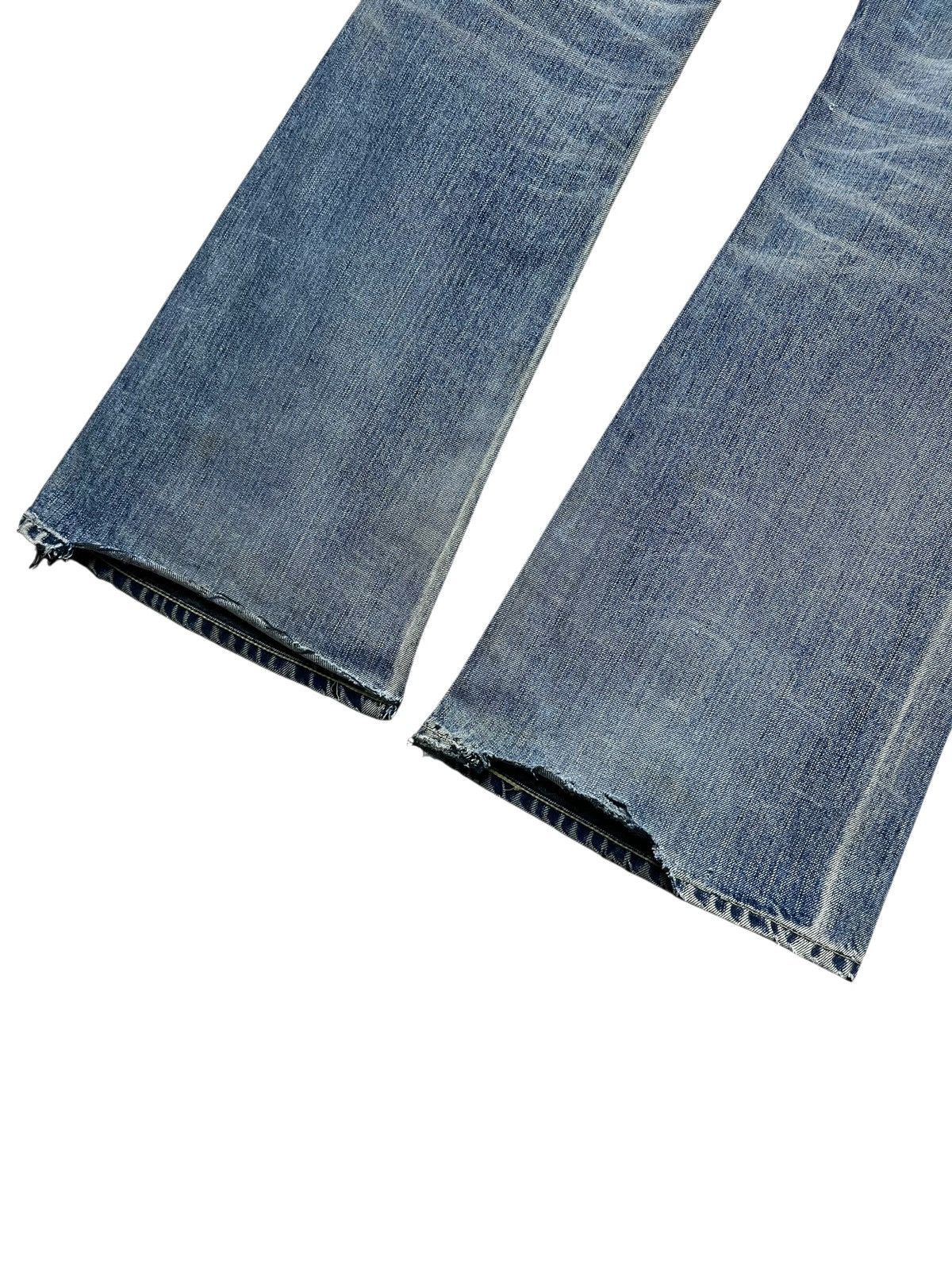 Edwin 🔥Vintage Aging Patina Distressed Denim Süper Flare Jeans Size US 31 - 5 Thumbnail