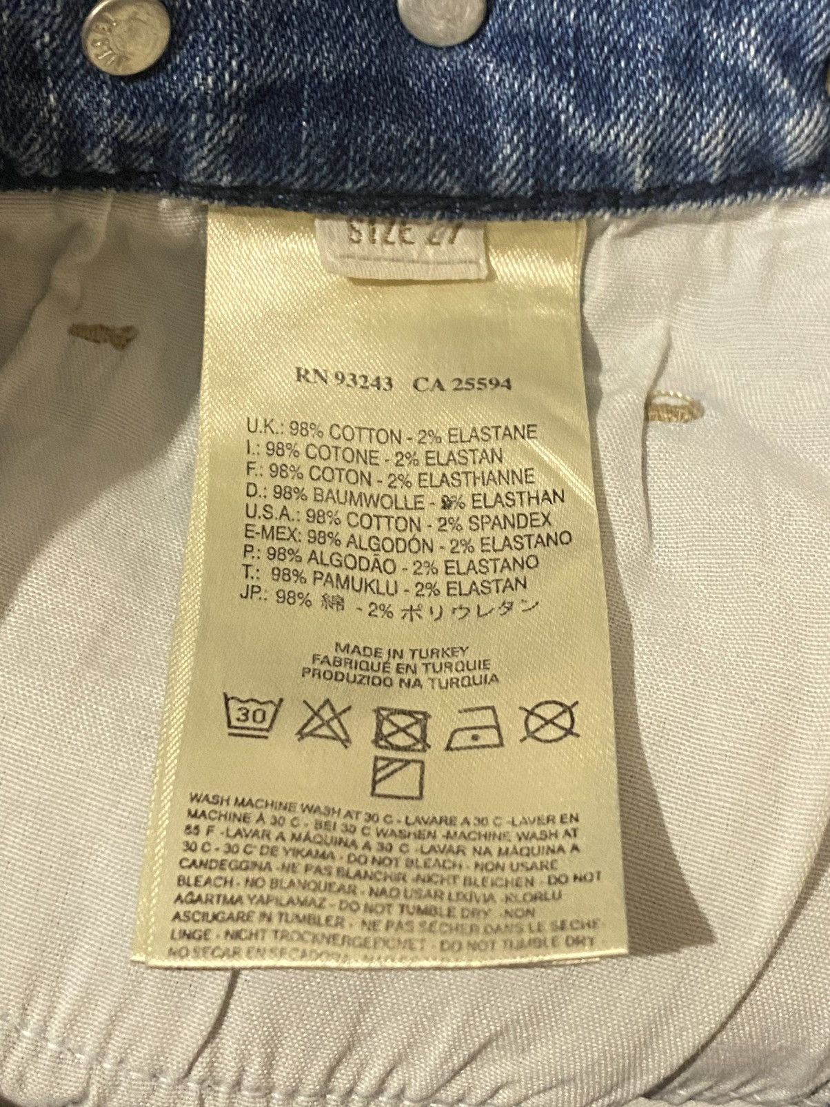 Diesel × Vintage Vintage Diesel Y2K Denim Faded Skirt Size 27 Size 27" / US 4 / IT 40 - 10 Thumbnail