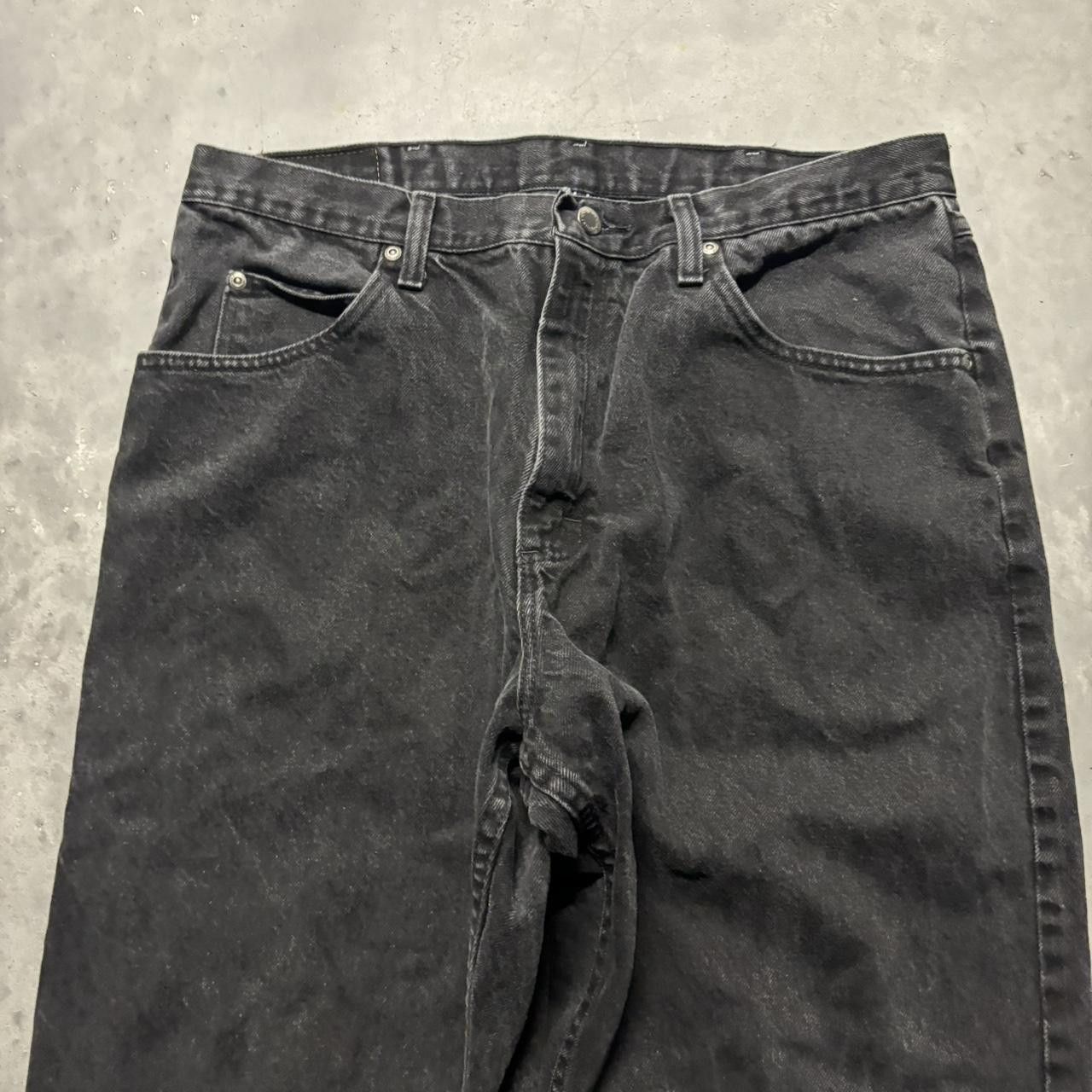 Japanese Brand × Vintage Crazy Vintage Y2K/2000s Grunge Solid Black Skater Denim Jeans! Size US 34 / EU 50 - 5 Thumbnail