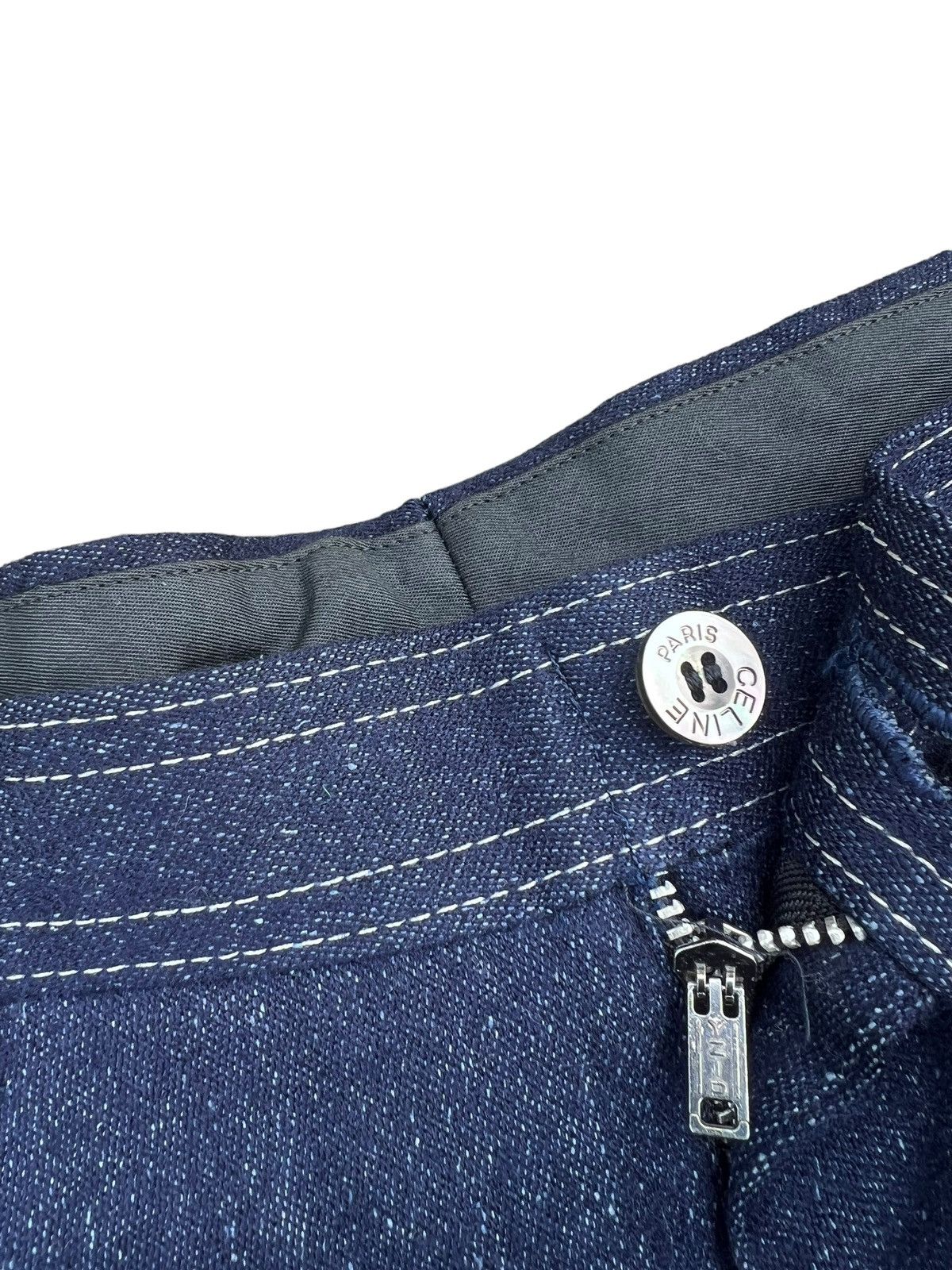 Celine Vintage 90s Celine Paris Distressed Wool Silk Trouser Pant Size US 32 / EU 48 - 5 Thumbnail