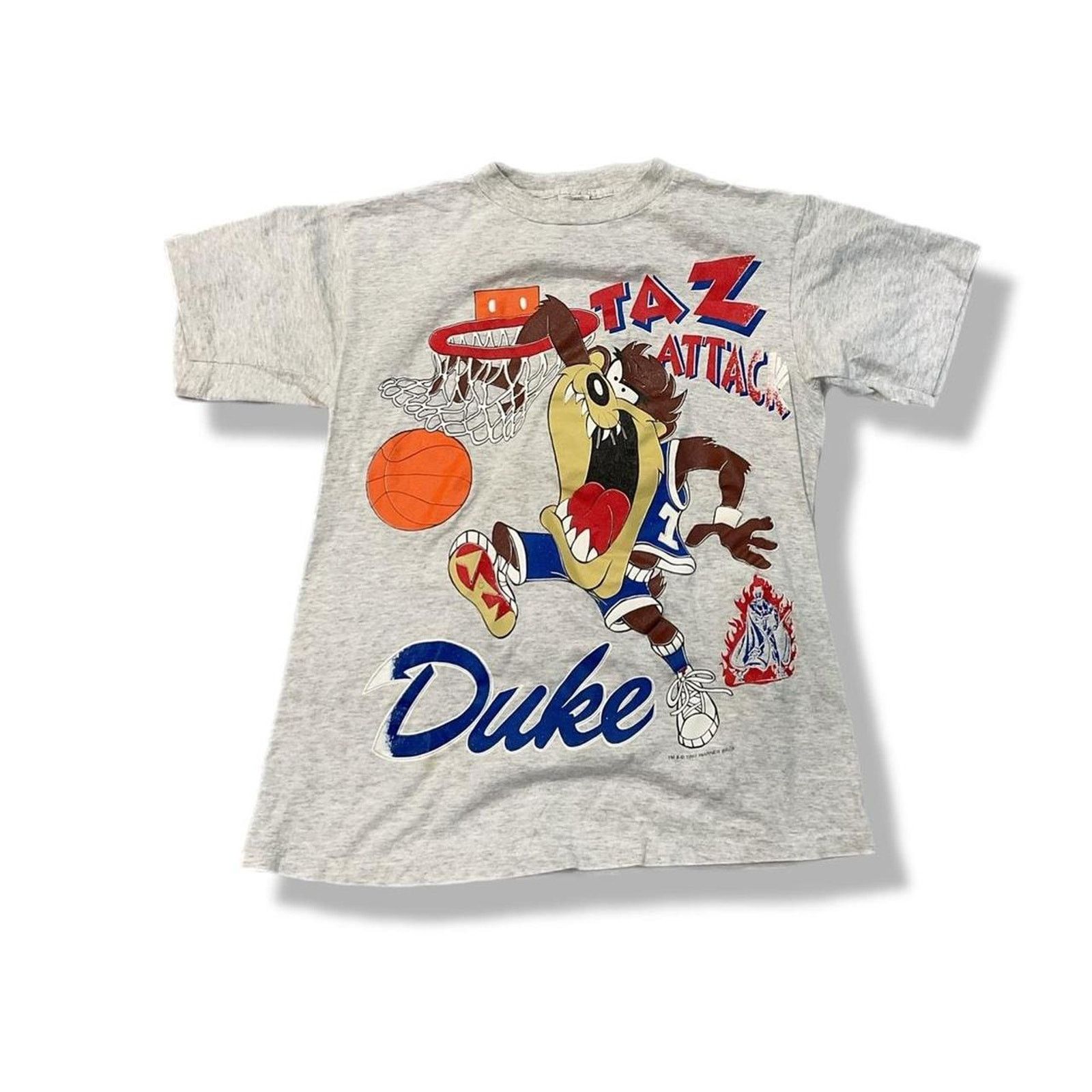 1990s Vintage Taz tasmanian devil duke basketball t-shirt
