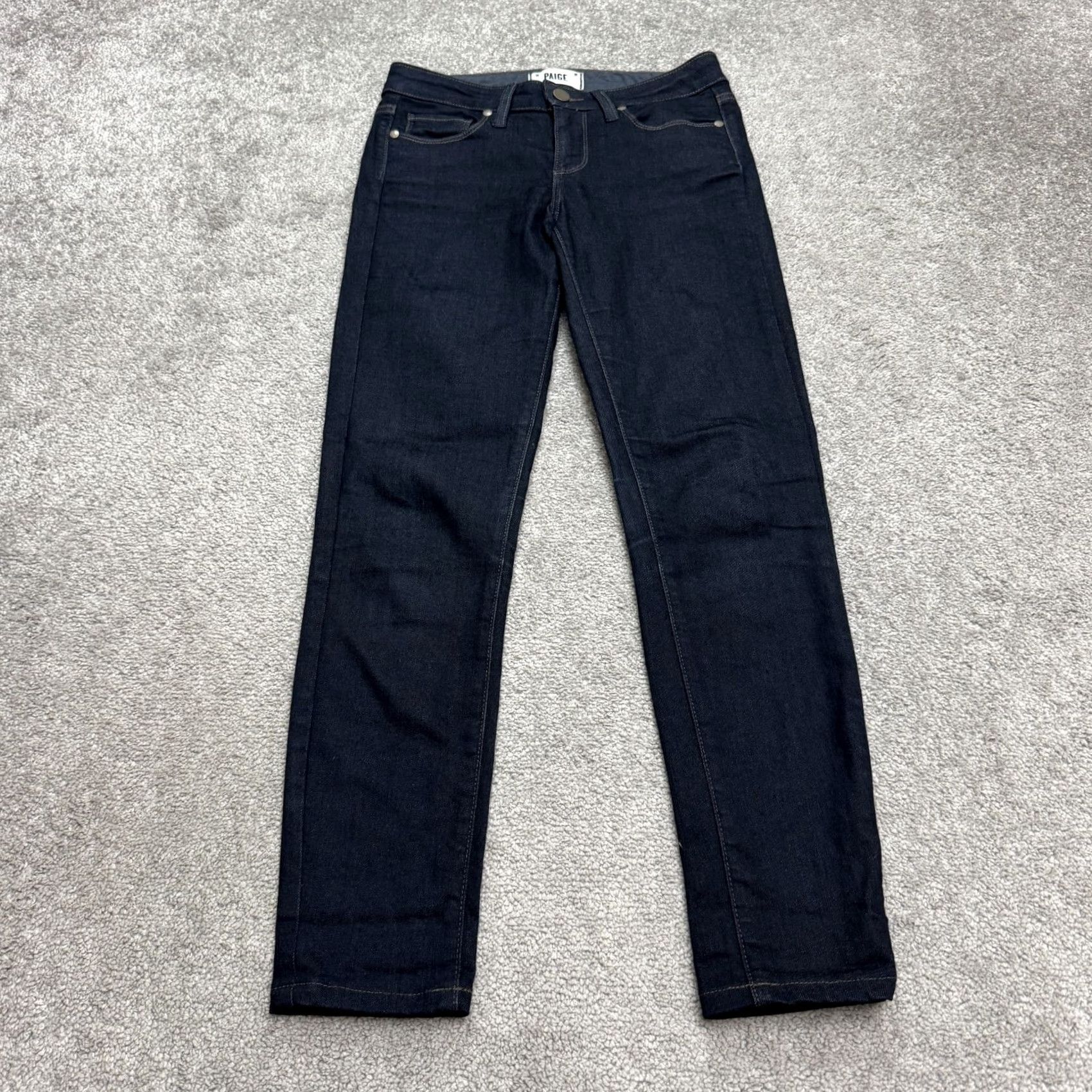 Paige Paige Skyline Jeans Womens 25 Dark Blue Denim Slim Skinny Mid Rise 5-Pocket City Outdoor Streetwear Mens Womens Girls? Size 42" / US 20 - 2 Thumbnail