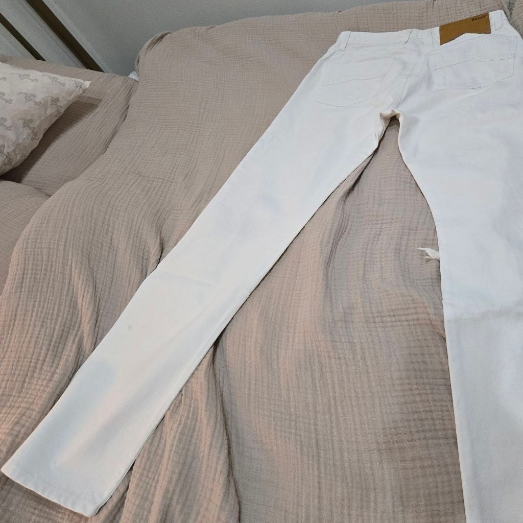 Rhude Rhude White Distressed Denim Size 29 NWOT Size US 29 - 6 Thumbnail