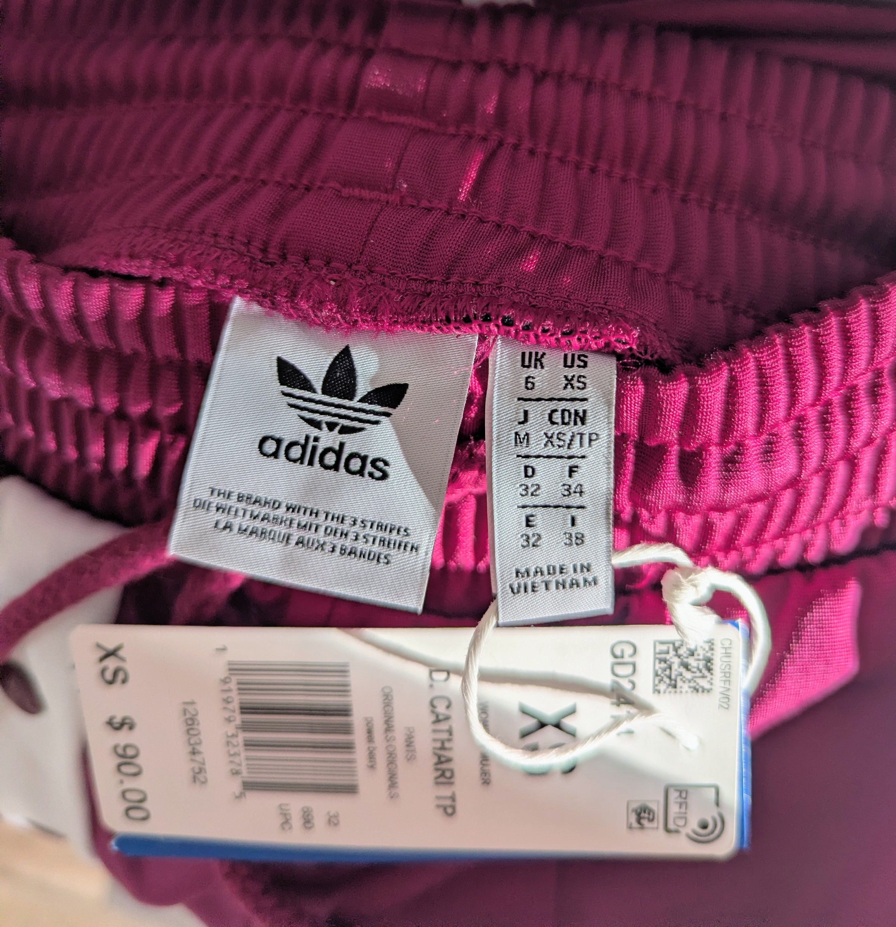 Adidas Rare adidas x Daniëlle Cathari Track Pants Power Berry XS Size 25" / US 0 / IT 36 - 13 Thumbnail