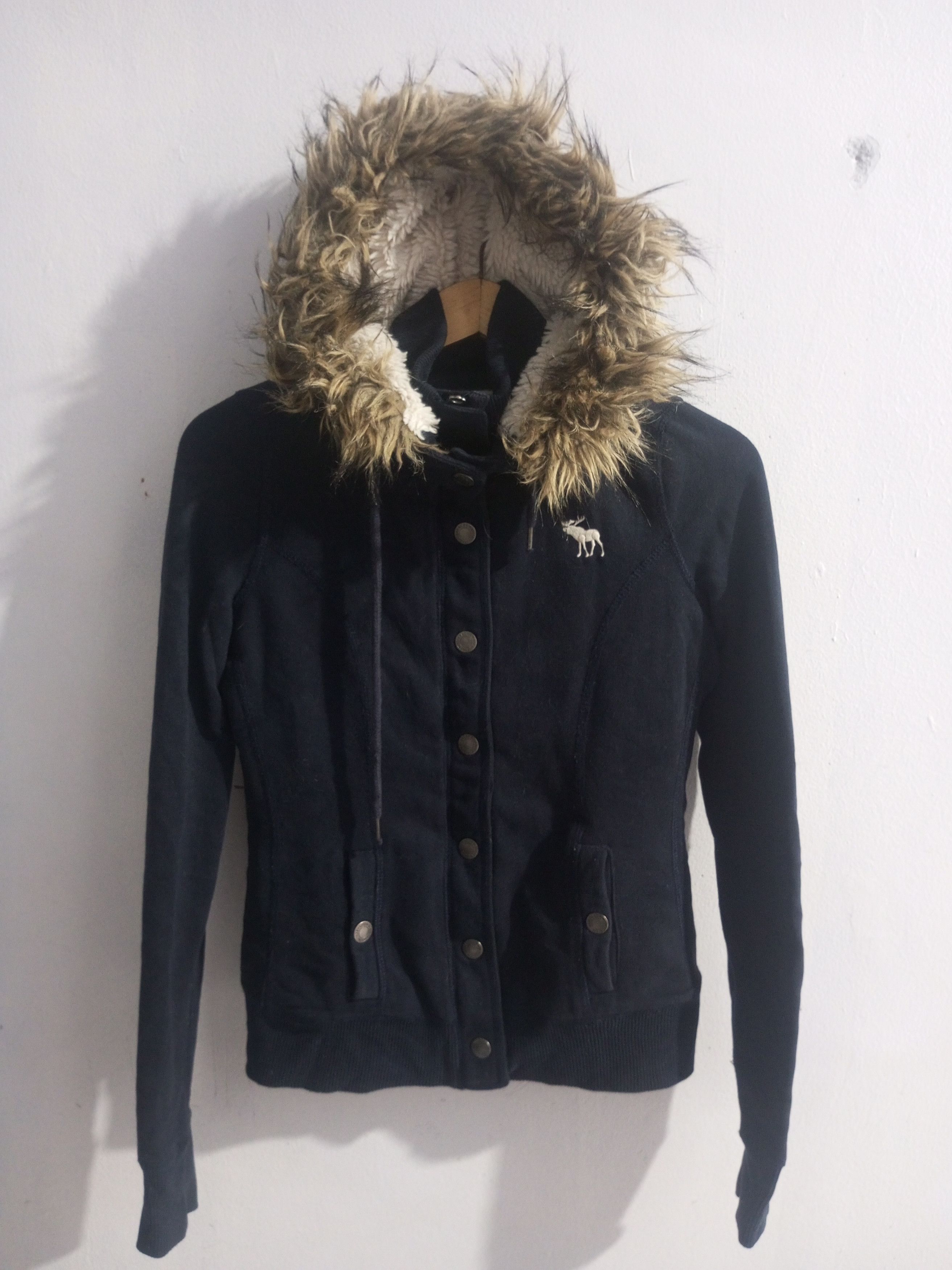 Vintage abercrombie & Fitch sherpha fur hoodie
