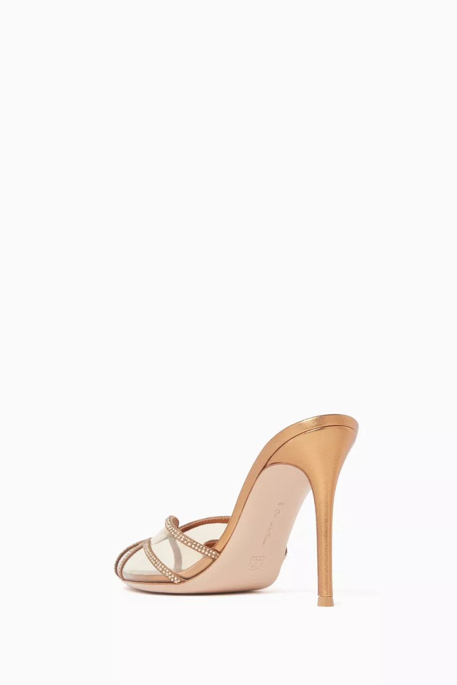 Gianvito Rossi os11x0126 Rossi Crystal PVC Mules in Brown Size US 6 / IT 36 - 3 Thumbnail