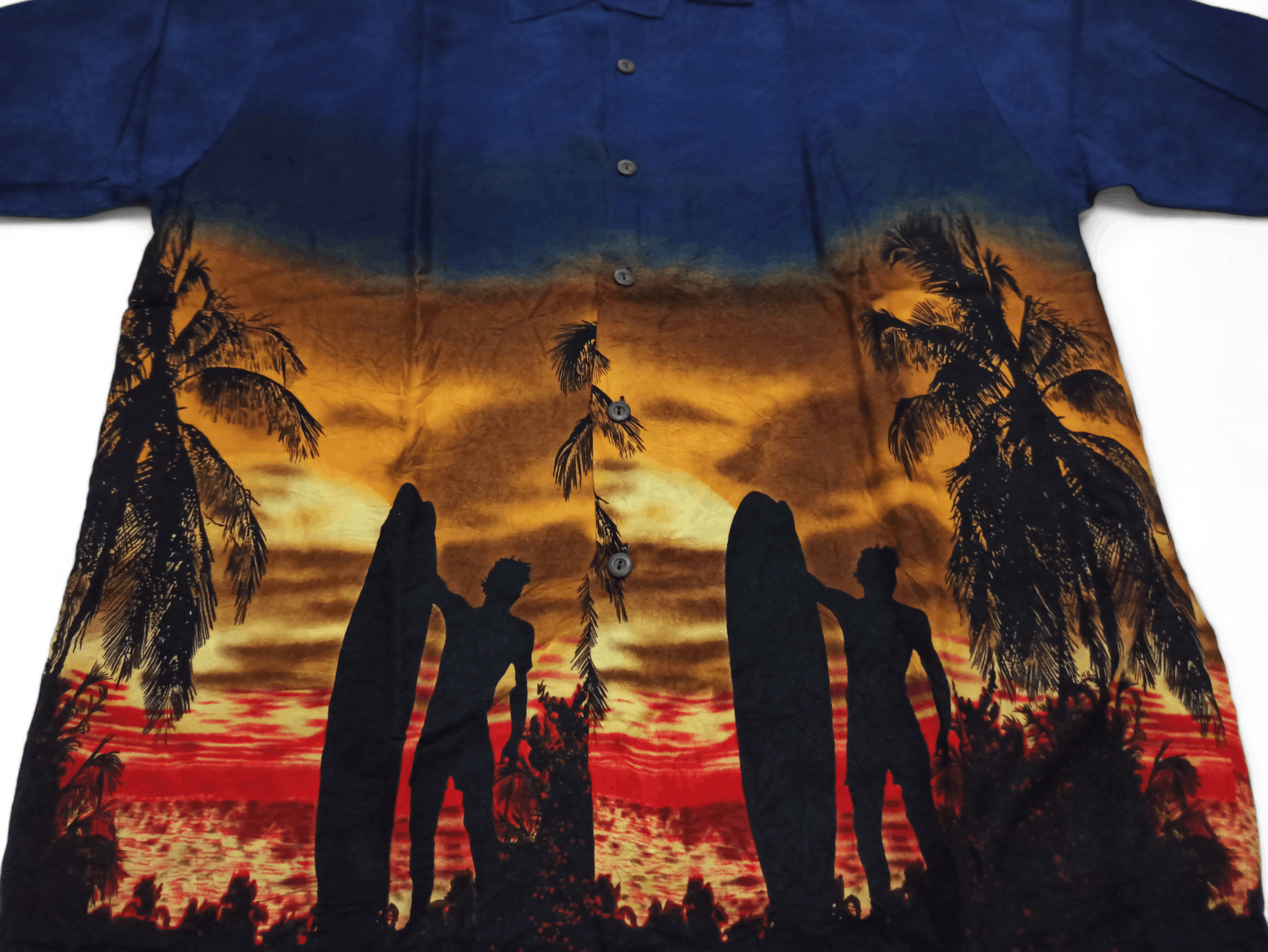 Ocean Current Vintage Ocean Current Surfer Boys Rayon Hawaiian Shirt Size US XL / EU 56 / 4 - 3 Thumbnail