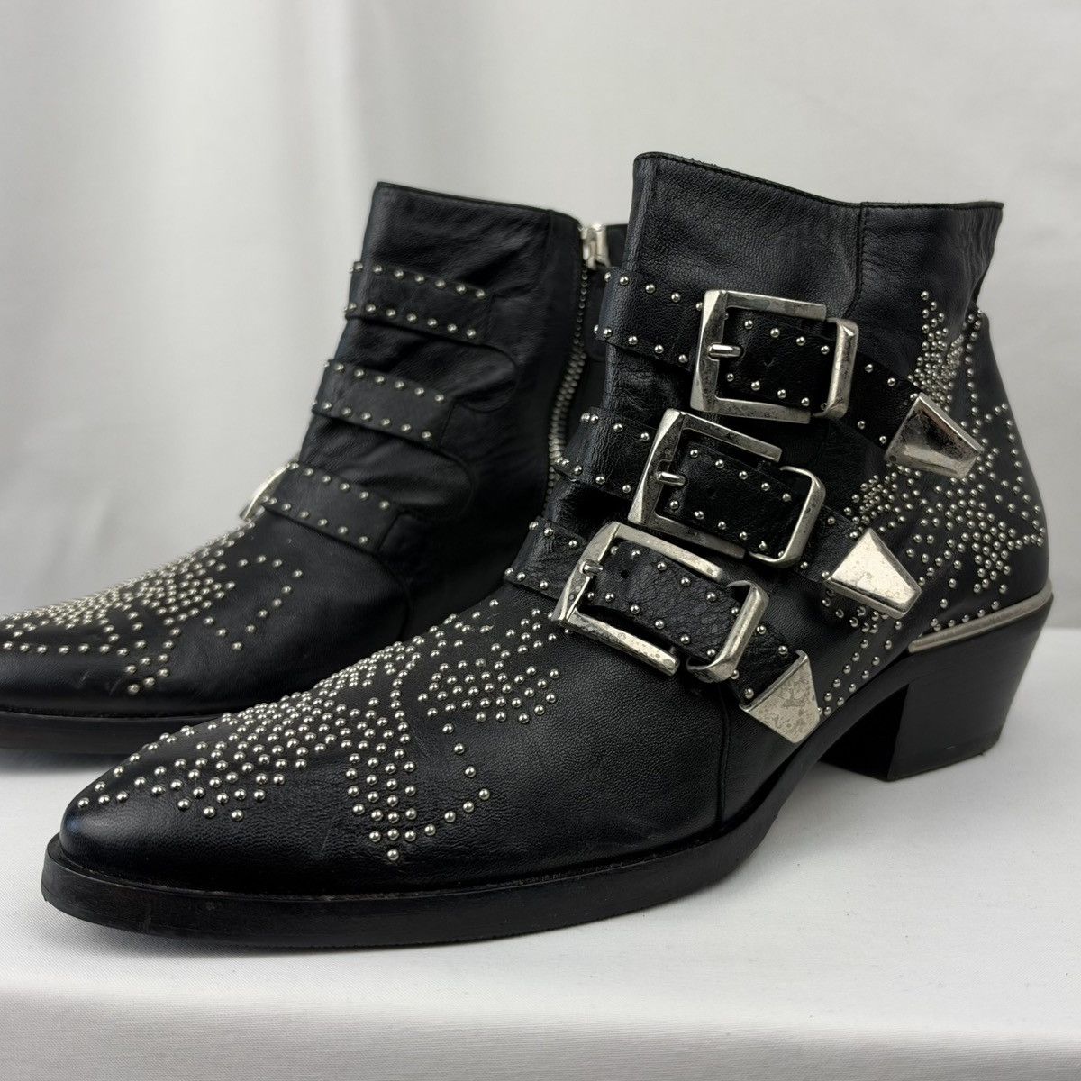 Chloe Chloé Susanna Studded Leather Ankle Boots Size US 8 / IT 38 - 5 Thumbnail