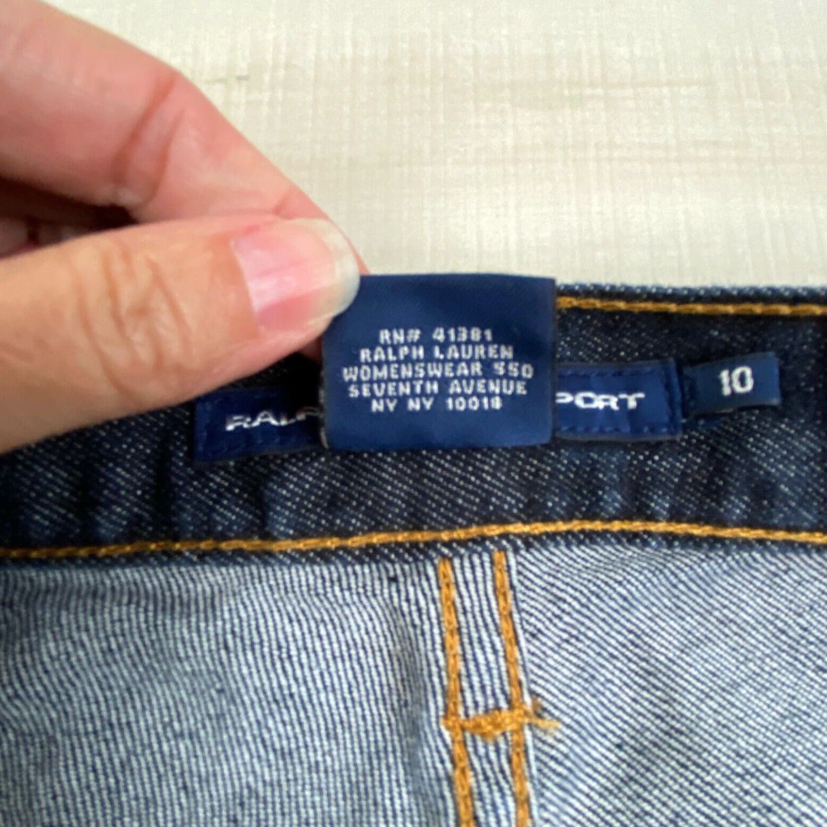 Polo Ralph Lauren Ralph Lauren Sport Women's Cropped Blue Denim Jeans 10 32x25 Mid Rise Stretch Size 32" / US 10 / IT 46 - 5 Thumbnail