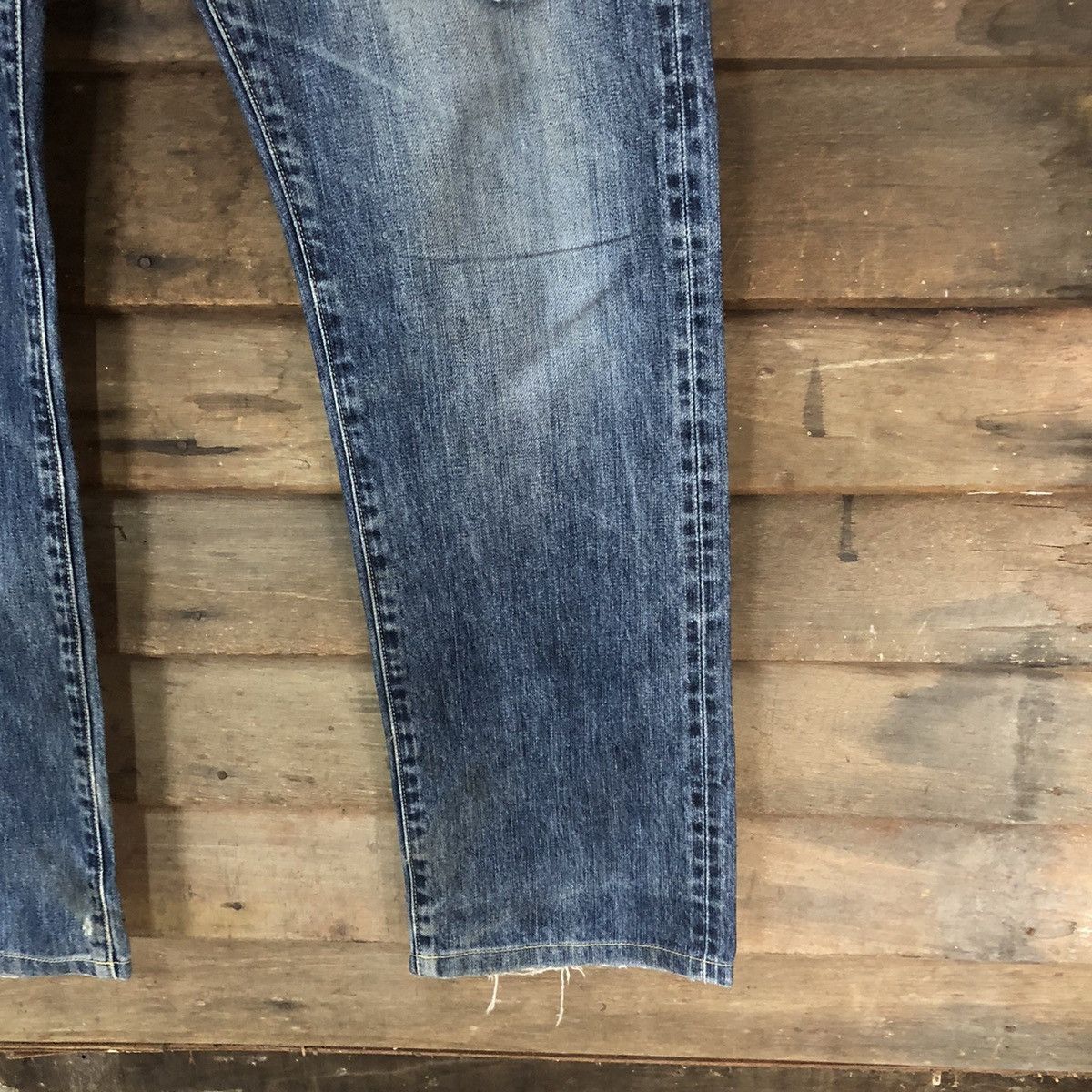 Japanese Brand Uniqlo selvedge Jeans Blue Denim Pants #7312 Size US 30 / EU 46 - 10 Thumbnail