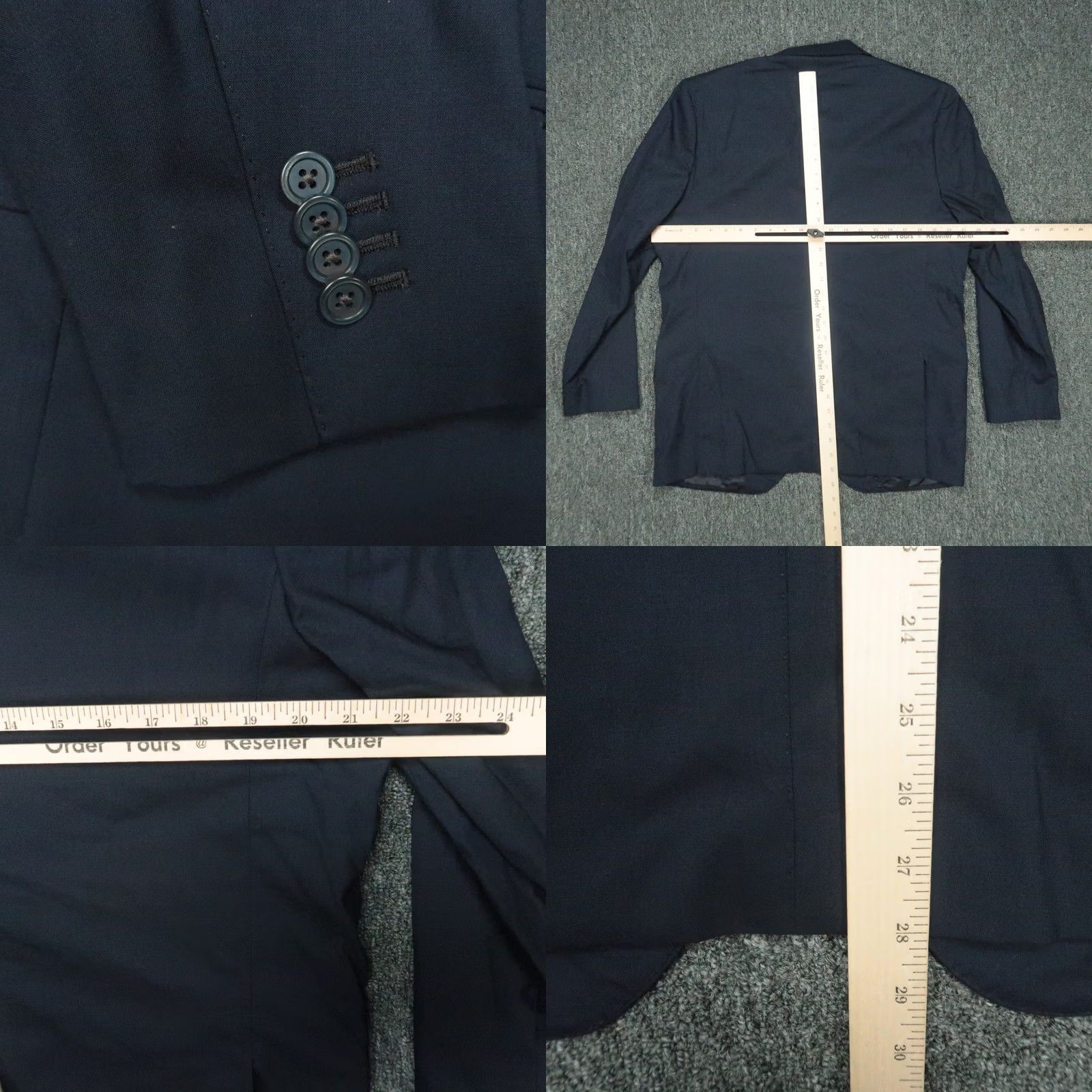 Proper Cloth Proper Cloth Blazer Mens 42R Blue Wool Made To Measure Custom Stretch Jacket Size 42R - 8 Thumbnail