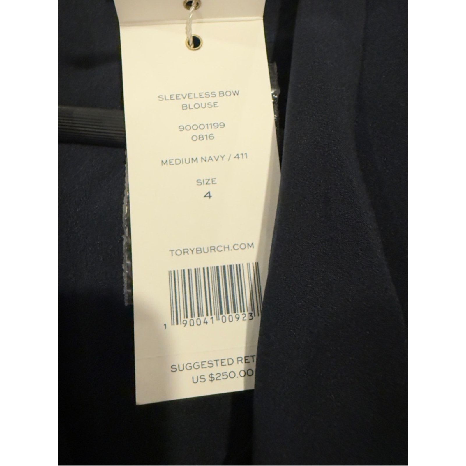 Tory Burch Tory Burch Navy Knot-Front Sleeveless Camisole size 4 Size S / US 4 / IT 40 - 2 Thumbnail