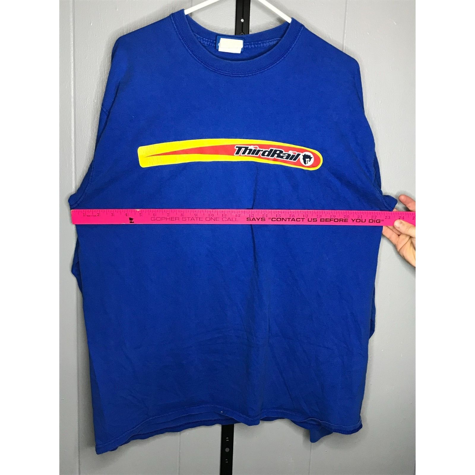 Vintage Vintage 90s Third Rail Skateboards Devil Grunge Long T-Shirt Size US XL / EU 56 / 4 - 5 Thumbnail