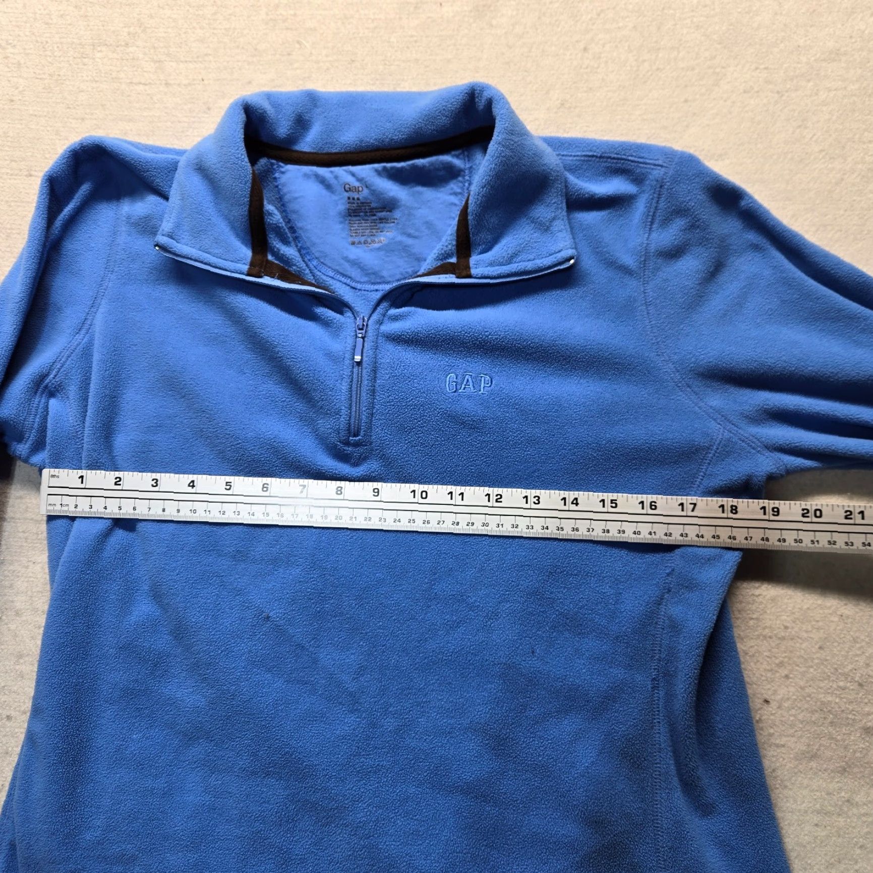 Gap GAP Sweater Pullover 1/4 Zip Long Sleeve Womens L Blue Size L / US 10 / IT 46 - 4 Thumbnail