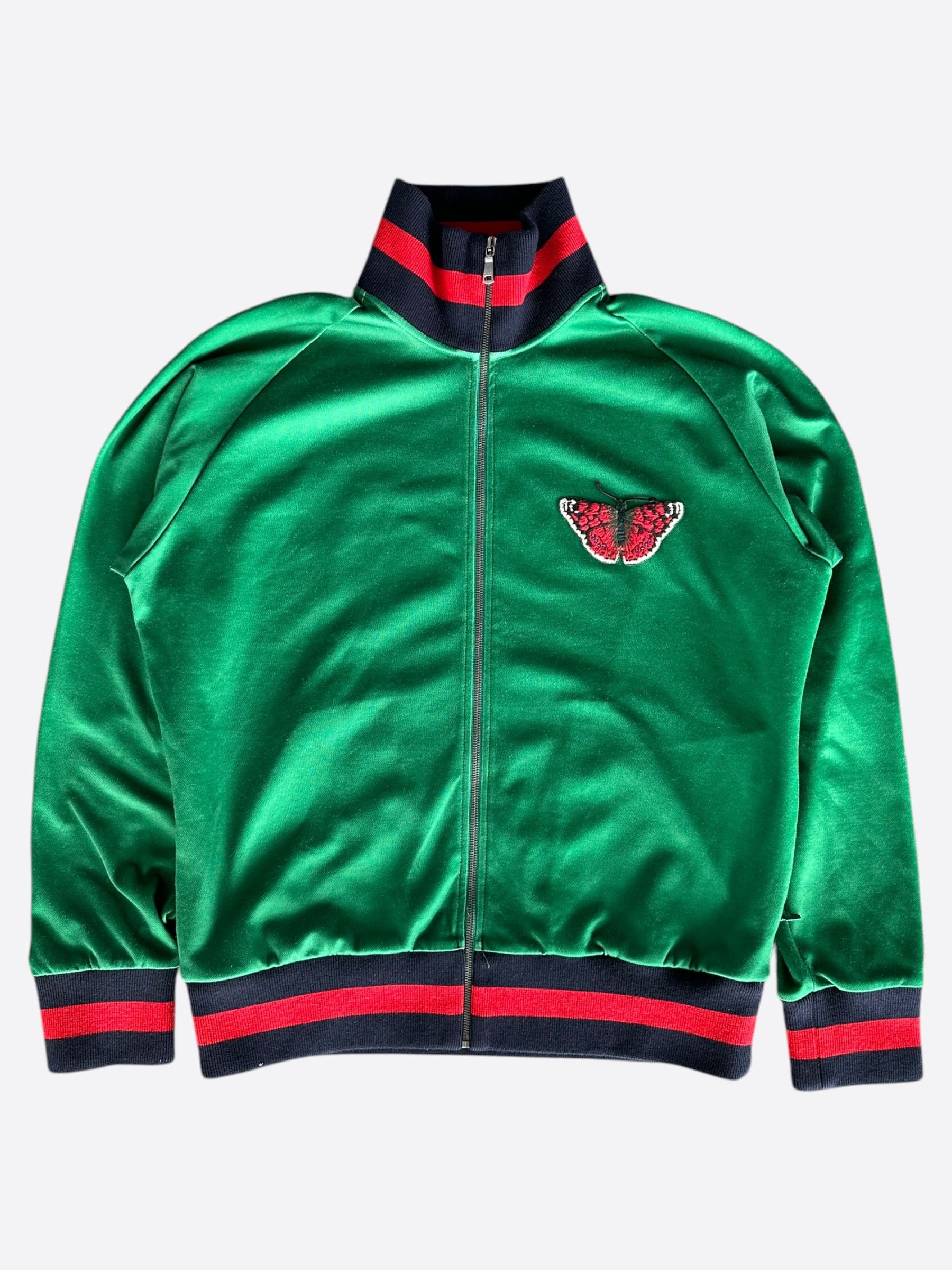 Gucci Green Snake Striped Track Jacket