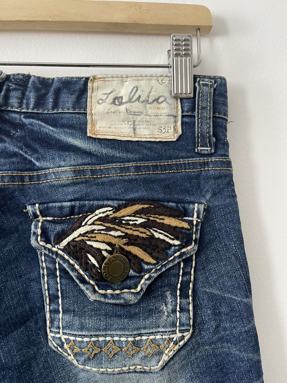 Japanese Brand Rare Vintage LOLITA JEANS Yoshitomo Nara Style Wings Pockets Size US 28 / EU 44 - 6 Thumbnail