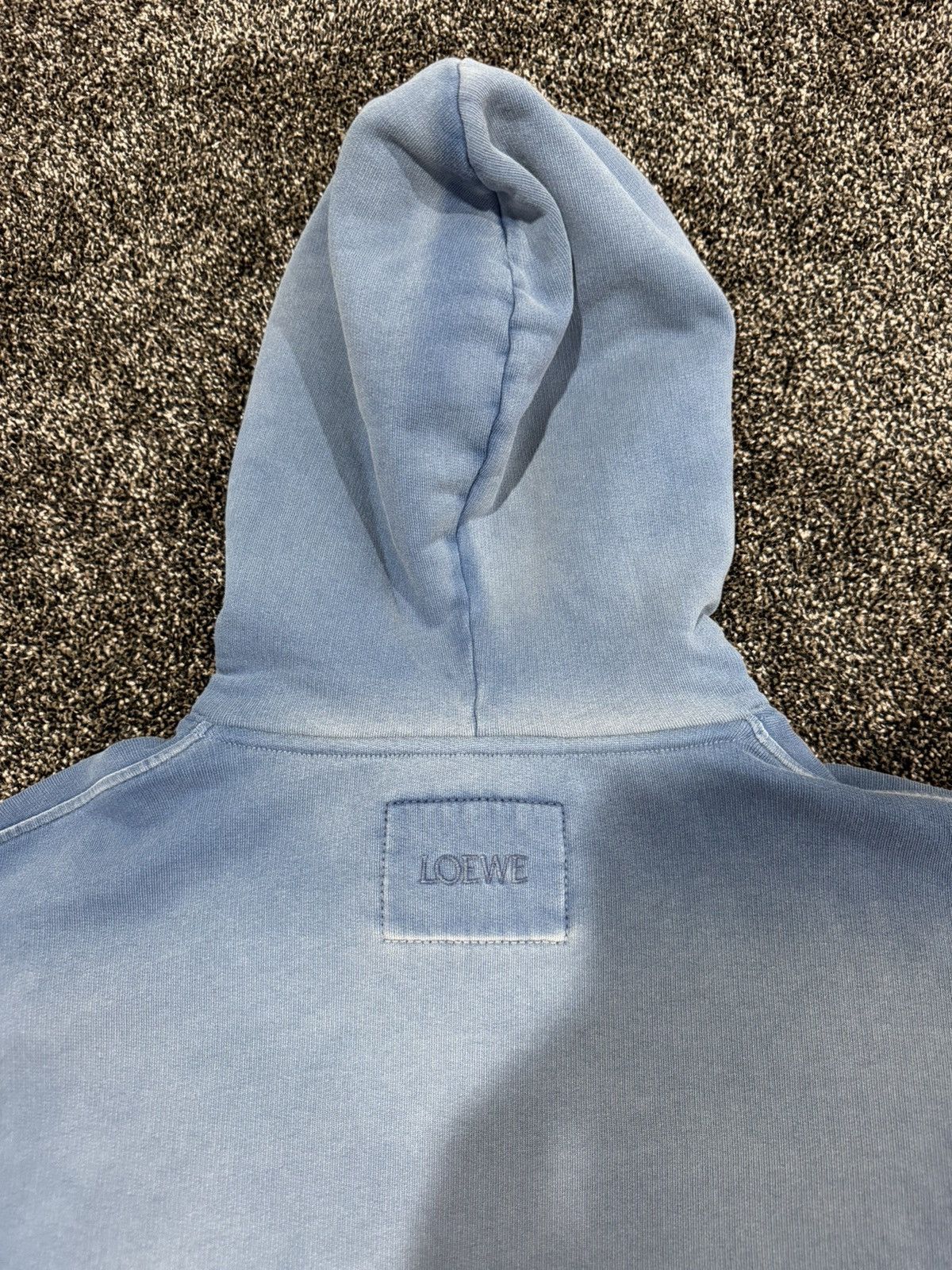Loewe Loewe x JW Anderson Vintage Faded Blue Dyed Crewneck Hoodie Size US L / EU 52-54 / 3 - 15 Thumbnail