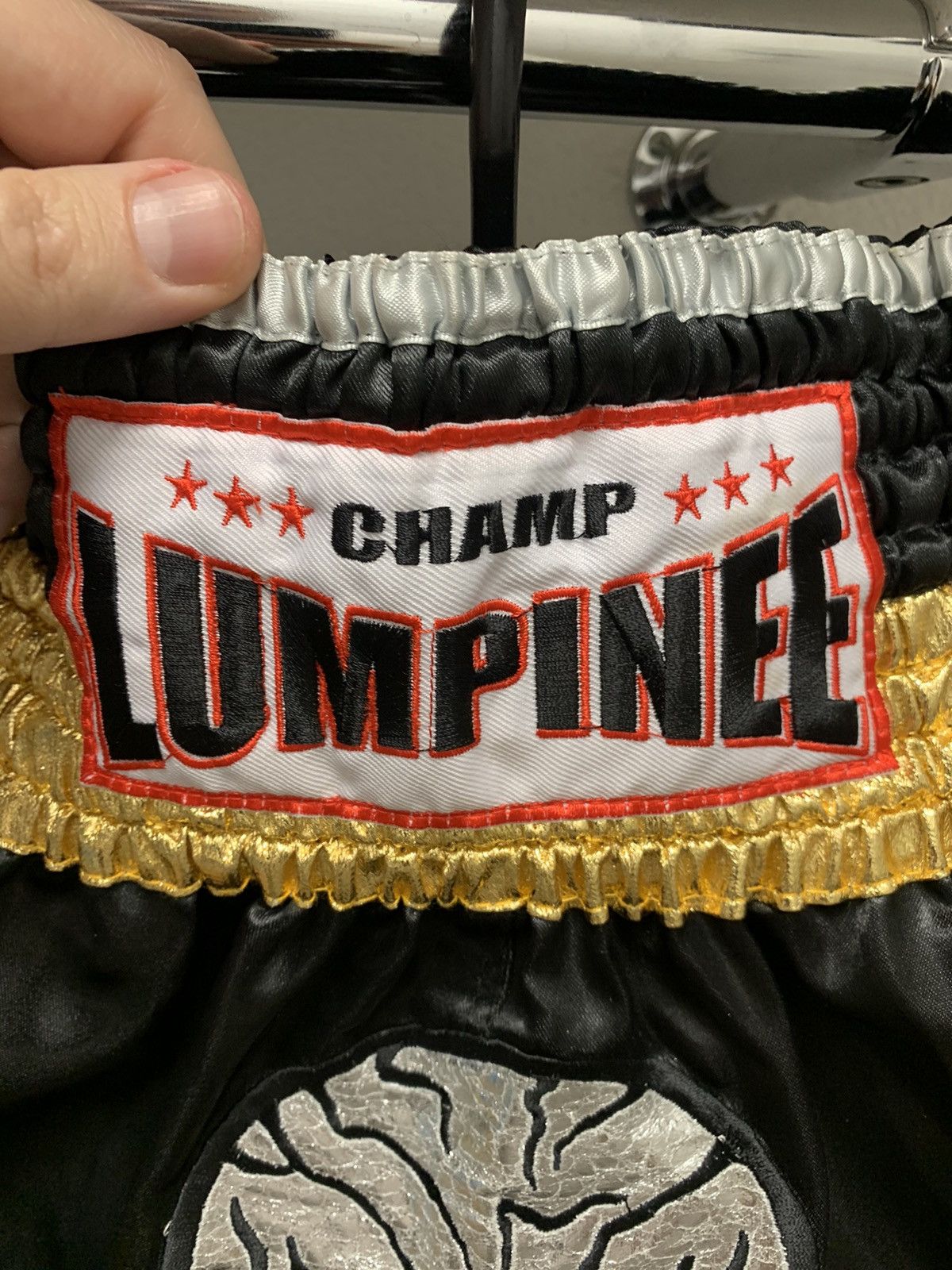Sports Specialties Muay Thai black shorts skull champ lumpinee Xl 36 mma ufc Size US 36 / EU 52 - 6 Thumbnail