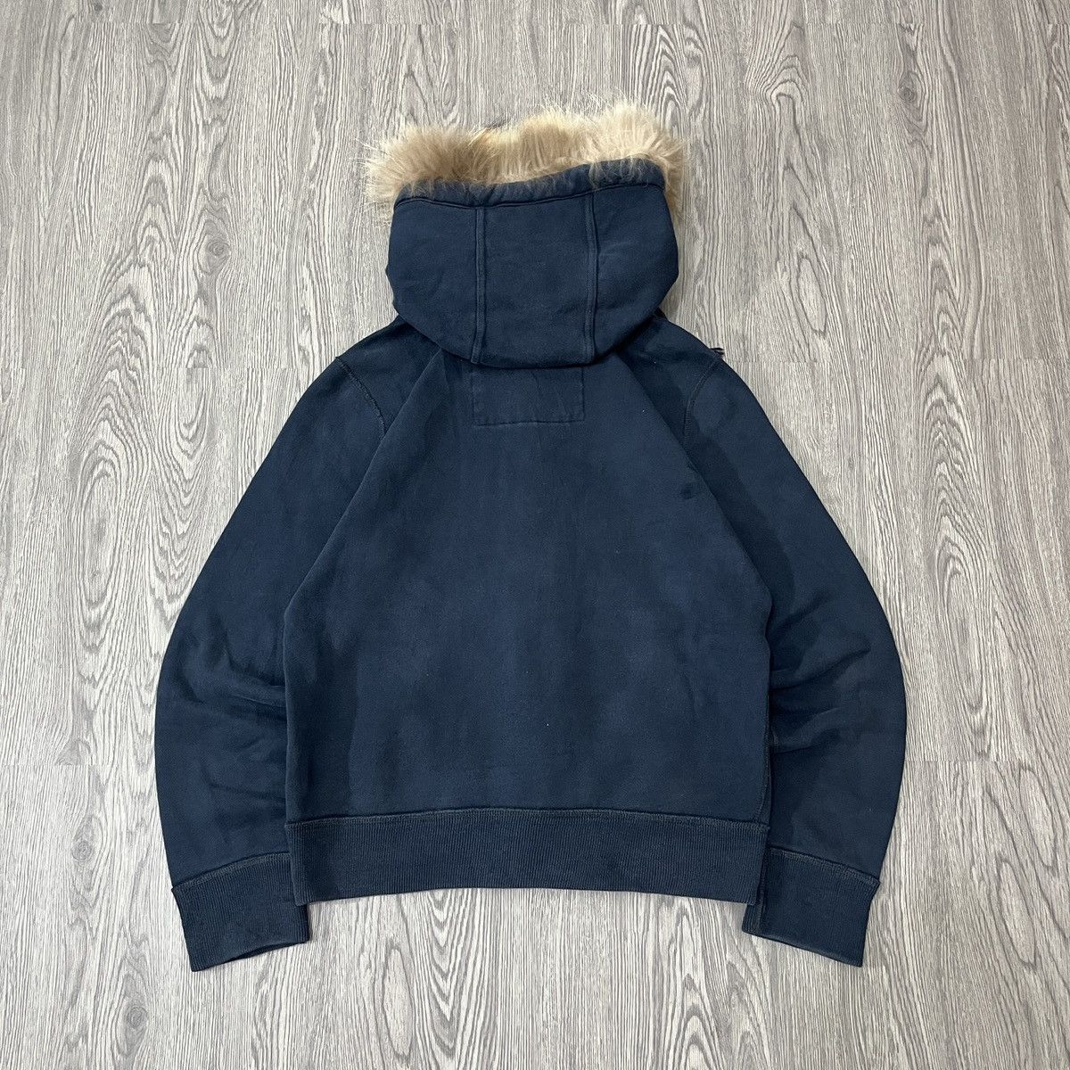 Japanese Brand Abercrombie & Fitch Button Fur Termal Hoodie Navy Size US M / EU 48-50 / 2 - 7 Thumbnail