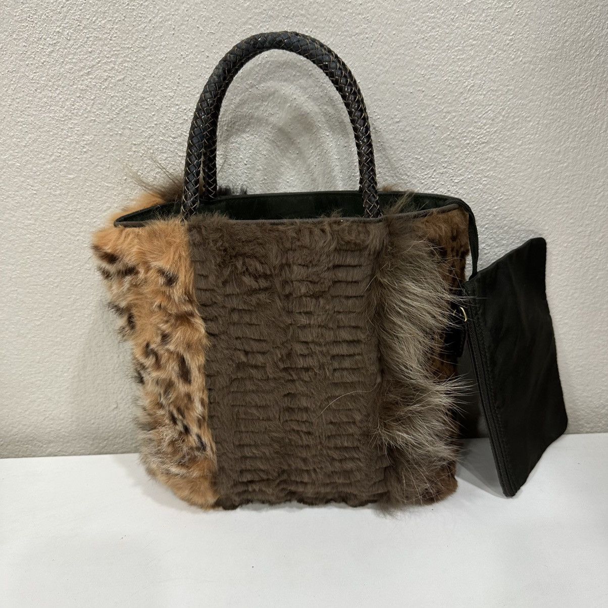 Christian Dior Monsieur ‼️YES‼️ CHRISTIAN DIOR BROWN MULI-FUR ANIMAL PRINT LETAHER BAG Size ONE SIZE - 3 Thumbnail