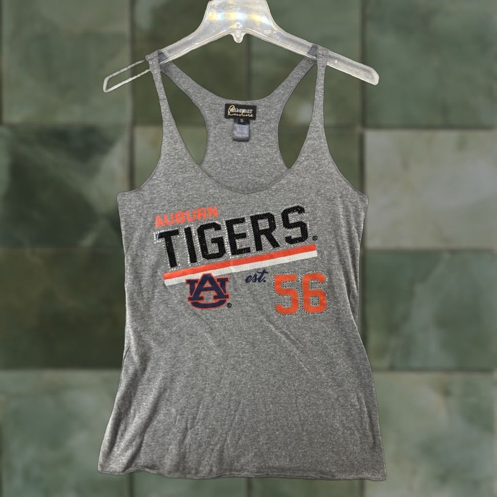 Vintage Gameday Couture Tank Womens Small Gray Auburn Tigers Shirt Women Small Gray Tigers Football Tank Top Size S / US 4 / IT 40 - 1 Thumbnail