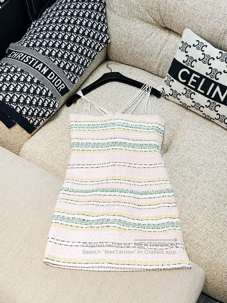 Chanel Chanel 24ss spring and summer show pink striped bow glitte Size XXS / US 00 / IT 34 - 3 Thumbnail