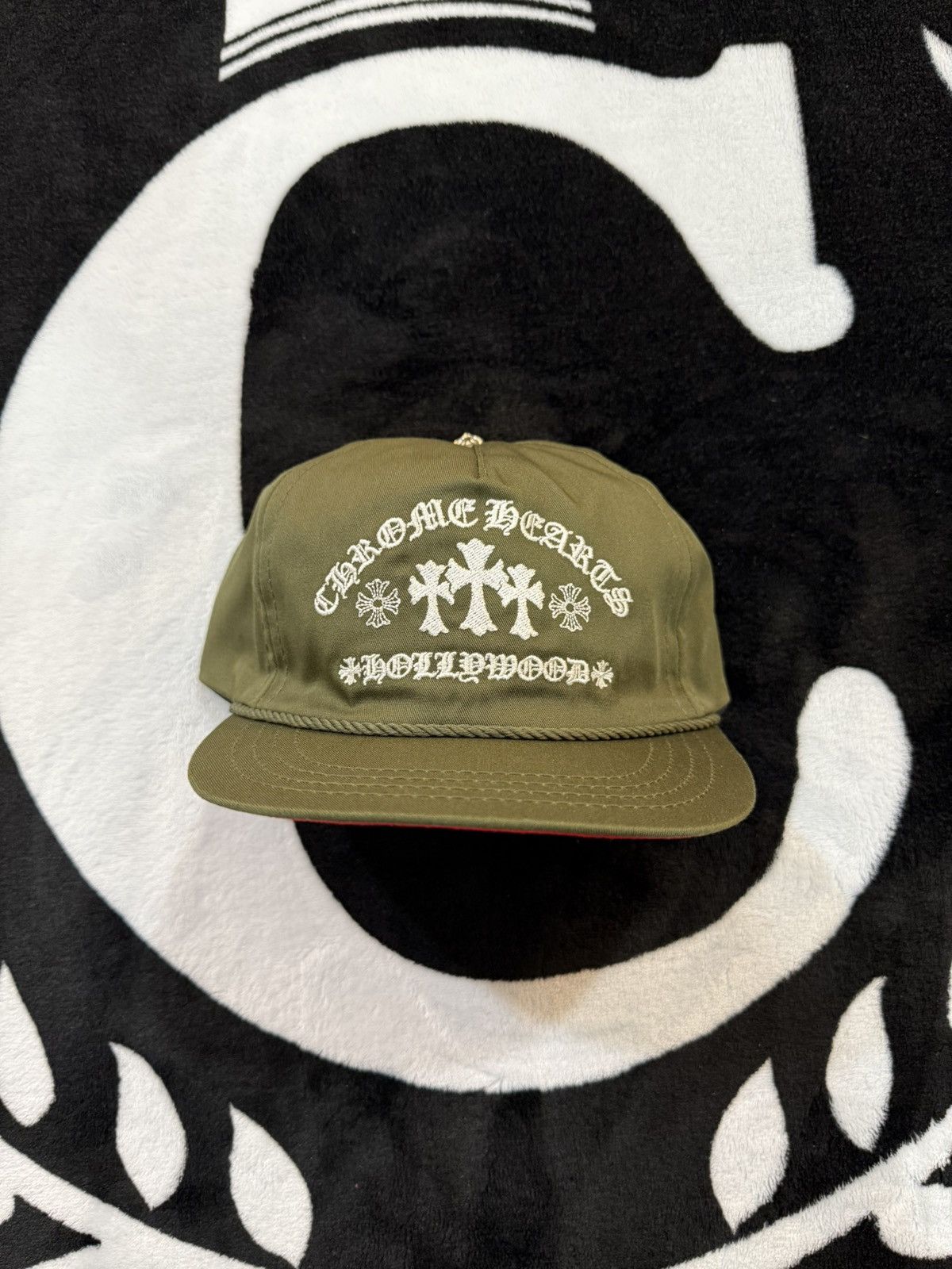 Chrome Hearts Gas station triple cross embroidered hat 'olive