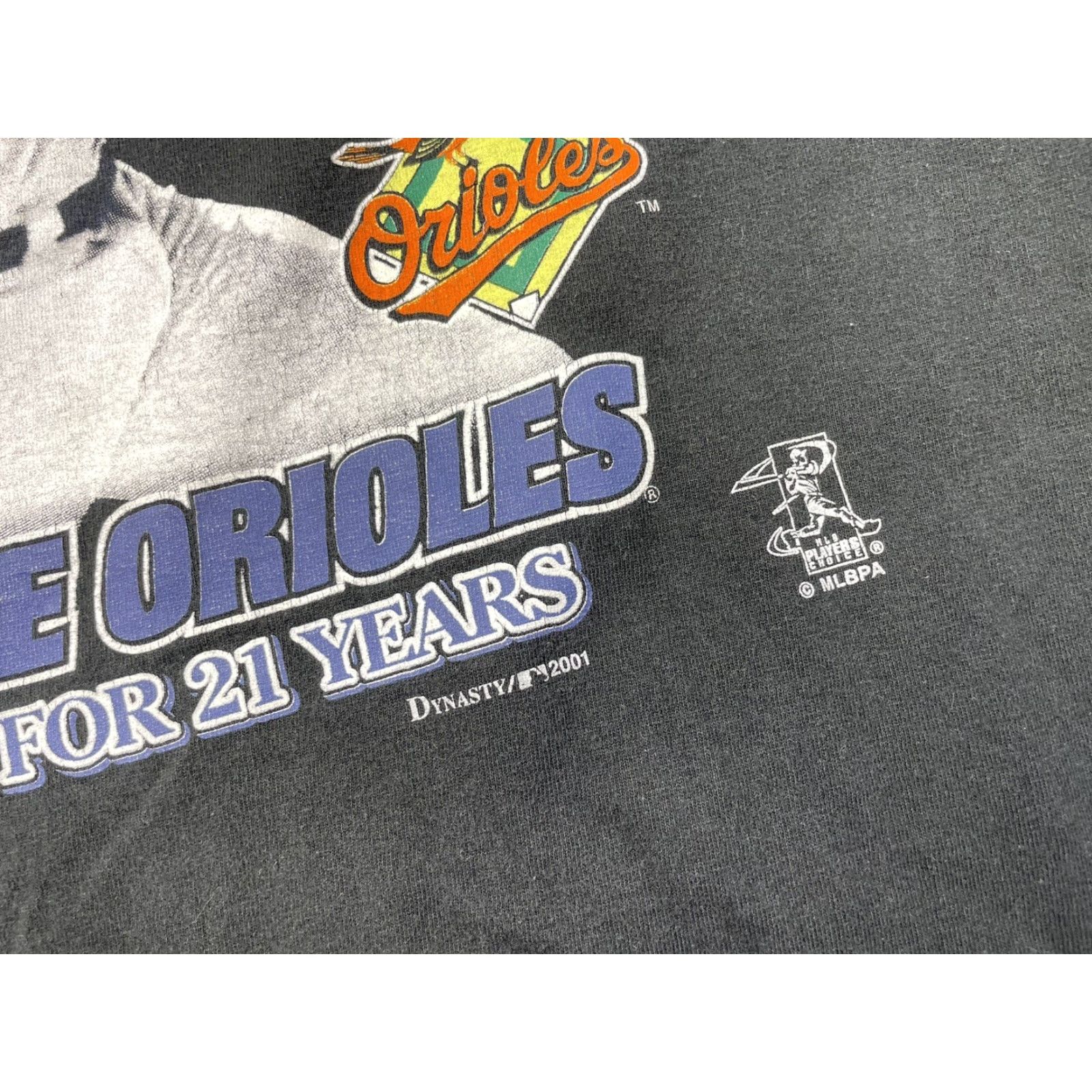 Vintage VINTAGE Cal Ripken Jr Baltimore Orioles Farewell Tour T Shirt XL Black Cotton DYNASTY Regular Men 2001 Short Sleeve Round Neck Size US XL / EU 56 / 4 - 4 Thumbnail