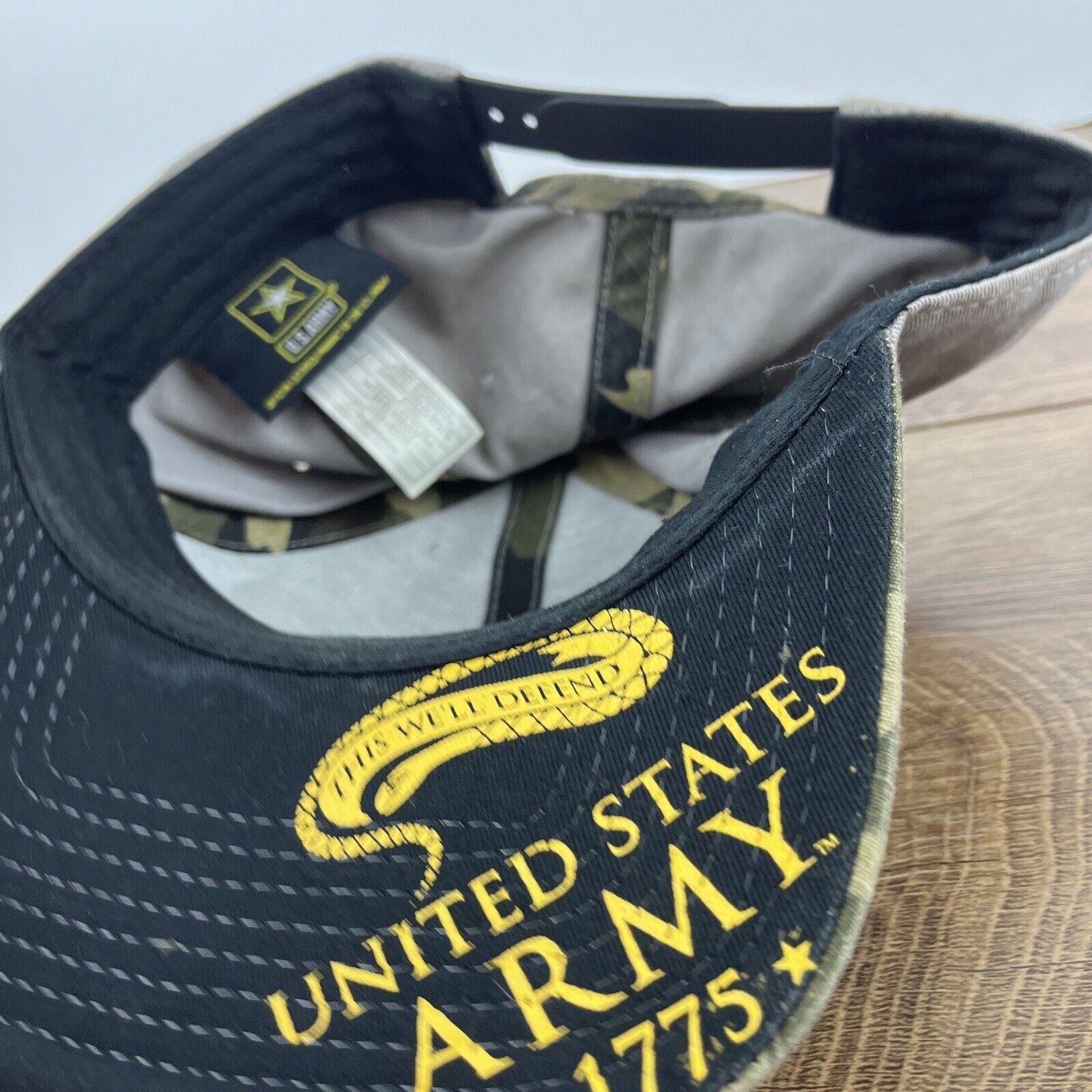Other Army Snapback Hat Camo Gray Snapback Hat Adjustable Adult Si Size ONE SIZE - 15 Thumbnail