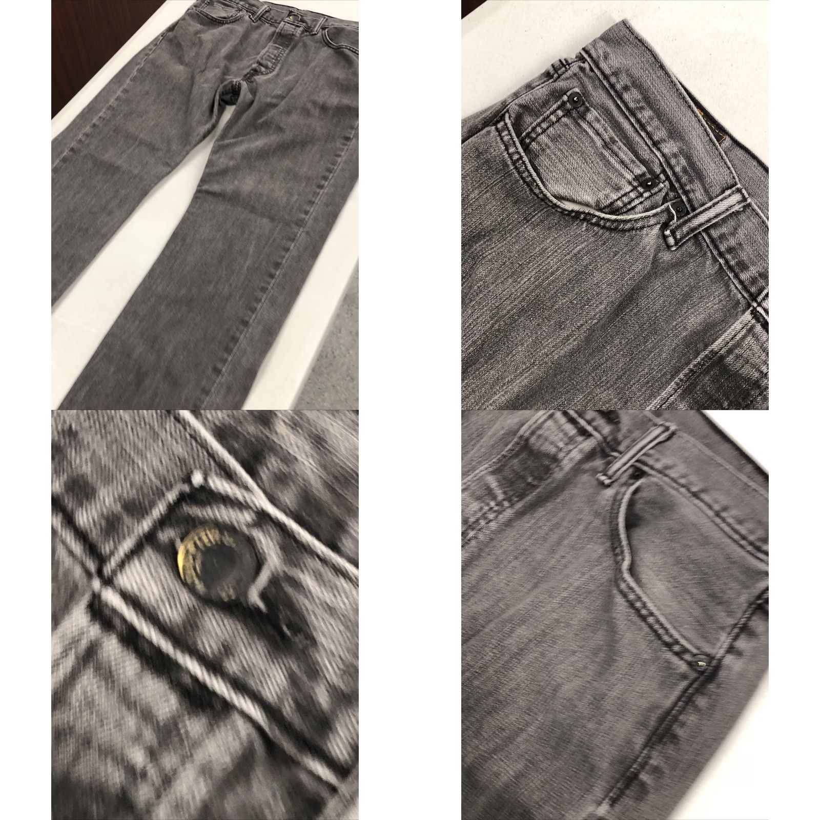 Levi's Levi's 501 Jeans Mens 32x29 Button Fly Straight Denim Cotton Black Logo 5-Pocket Regular Slim Fit Size US 32 / EU 48 - 9 Thumbnail