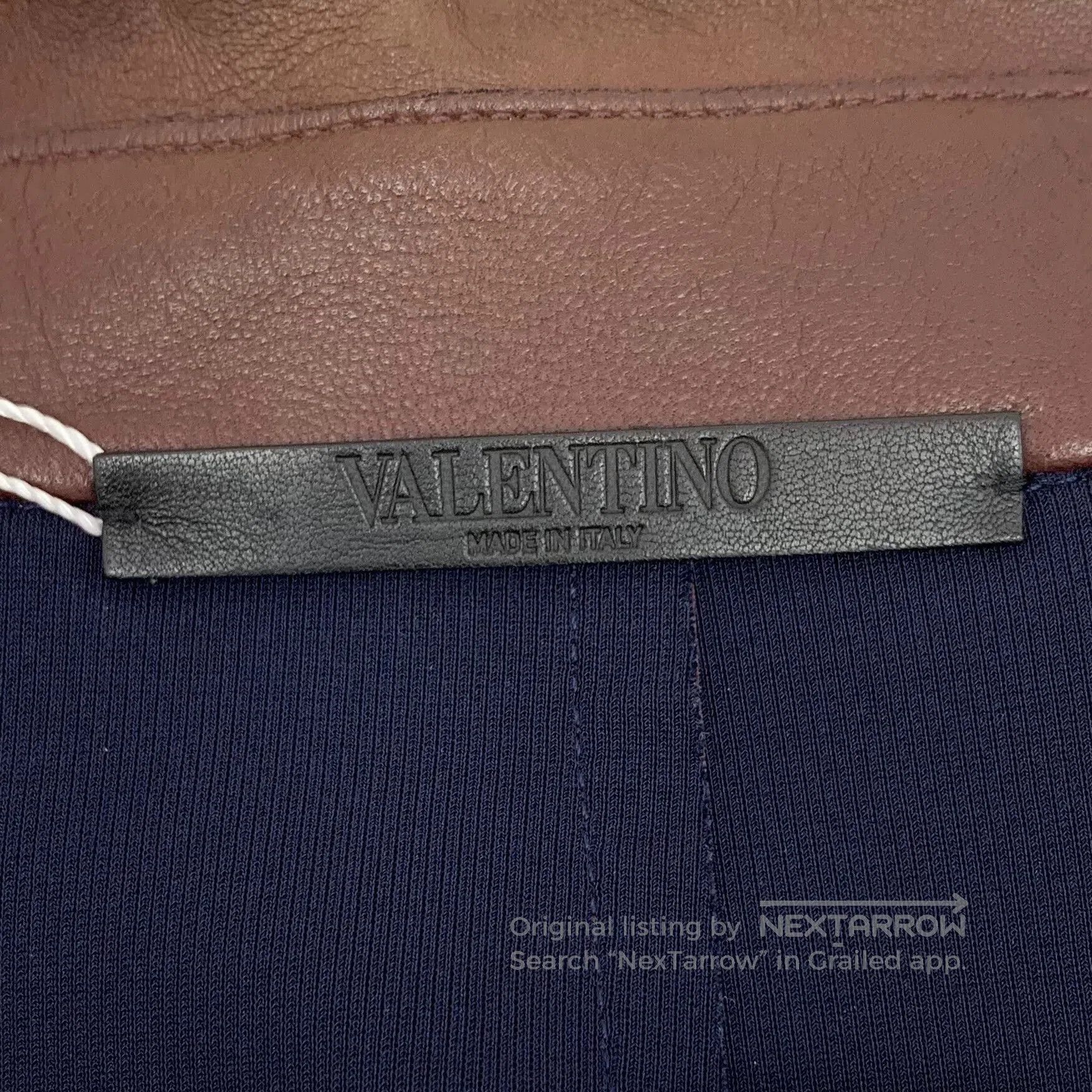 Valentino Valentino Brown Leather Collared Jacket. Size US M / EU 48-50 / 2 - 6 Thumbnail