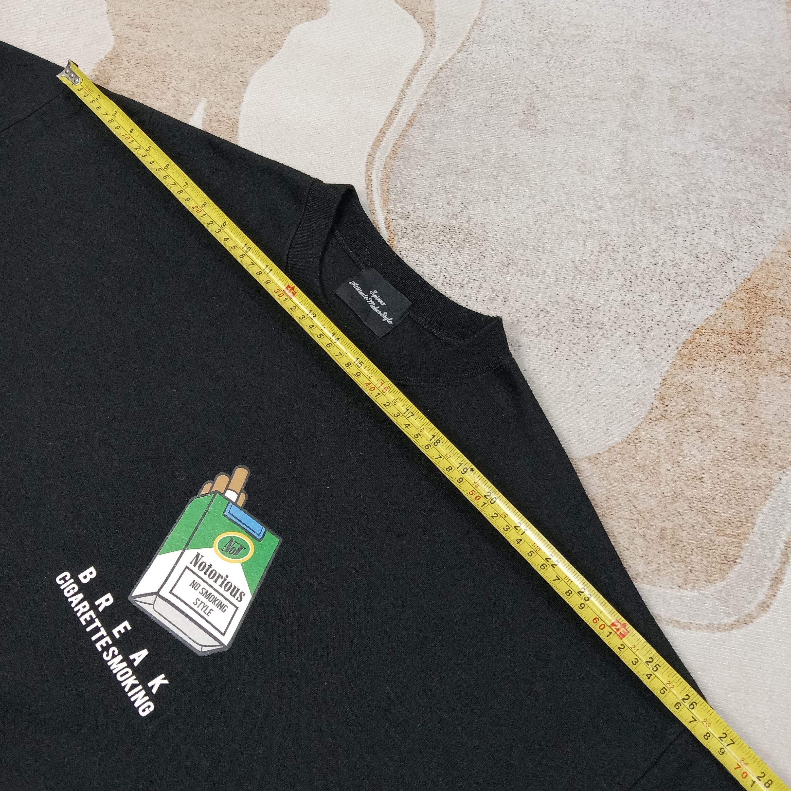 Japanese Brand Notorious Break Cigarettes Smoking Art Sweatshirt C257N15 Size US XXL / EU 58 / 5 - 6 Thumbnail