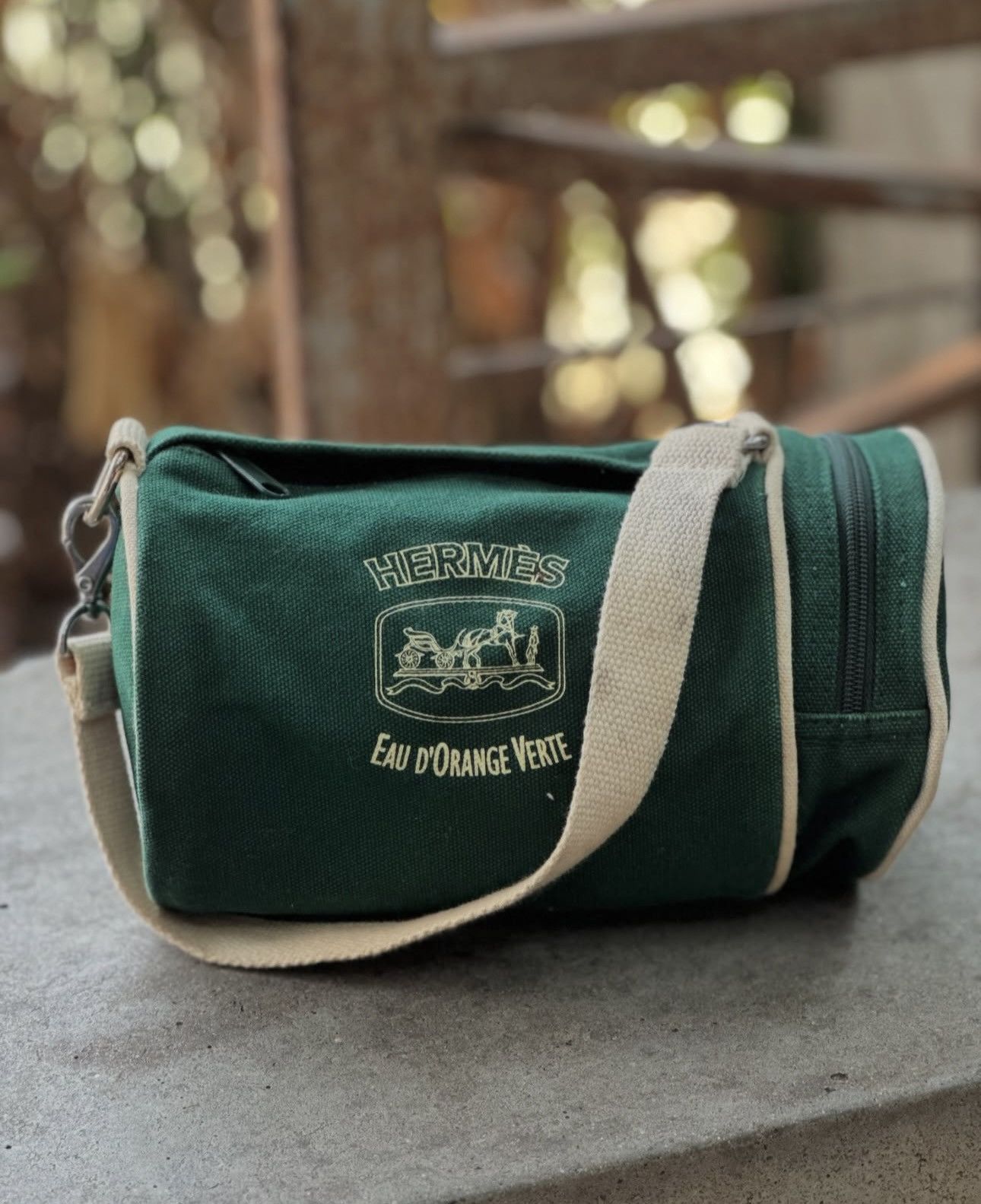 Vintage Hermes Duffle Cavas Bag vtg Rare luxury