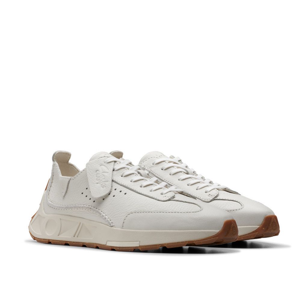 Clarks Clarks Mens Craft Speed Sneakers - White Leather Size US 9 / EU 42 - 1 Thumbnail