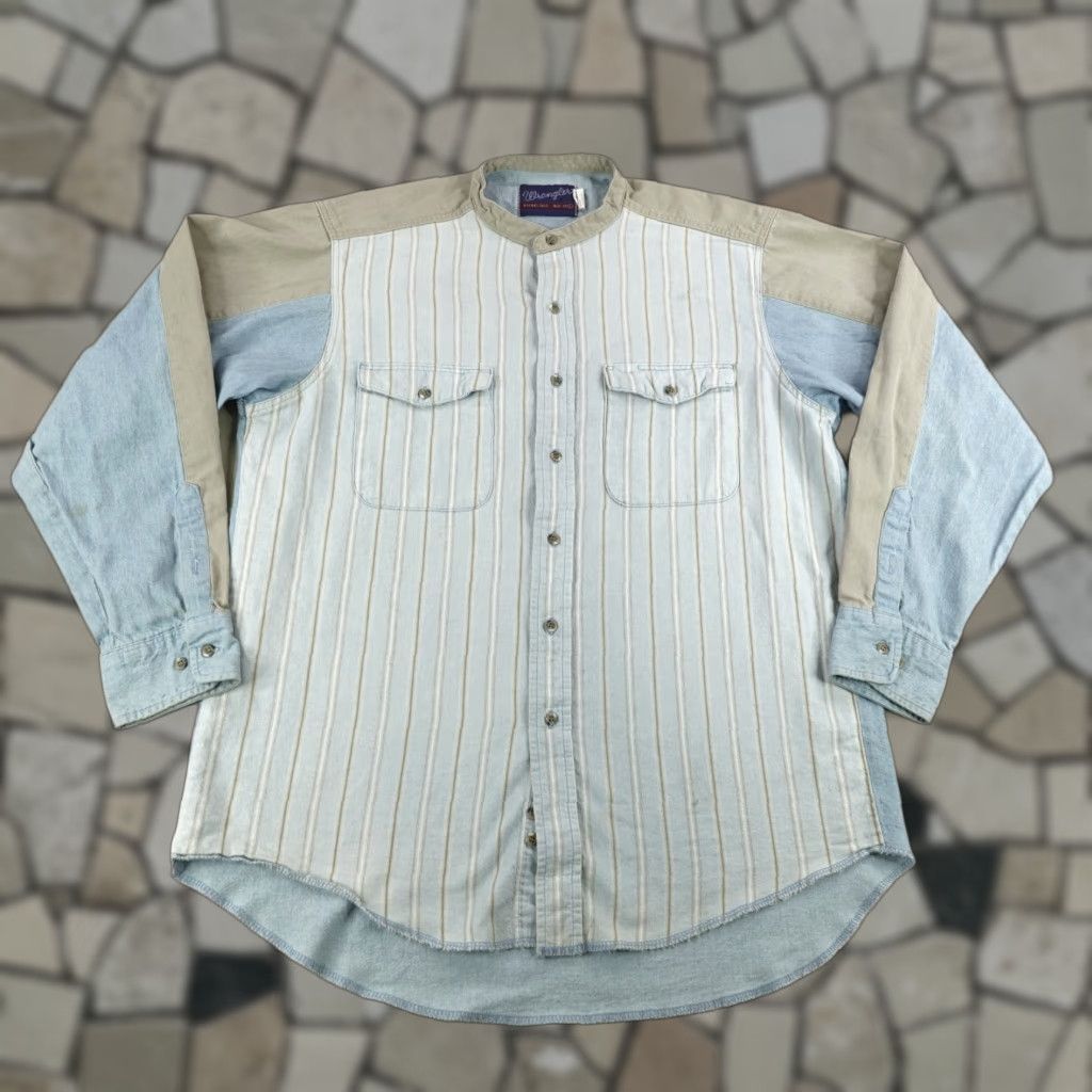 Wrangler VINTAGE Wrangler Shirt Mens Large Blue Western Button Up Casual Cowboy 90s Outdoor Size US L / EU 52-54 / 3 - 1 Thumbnail
