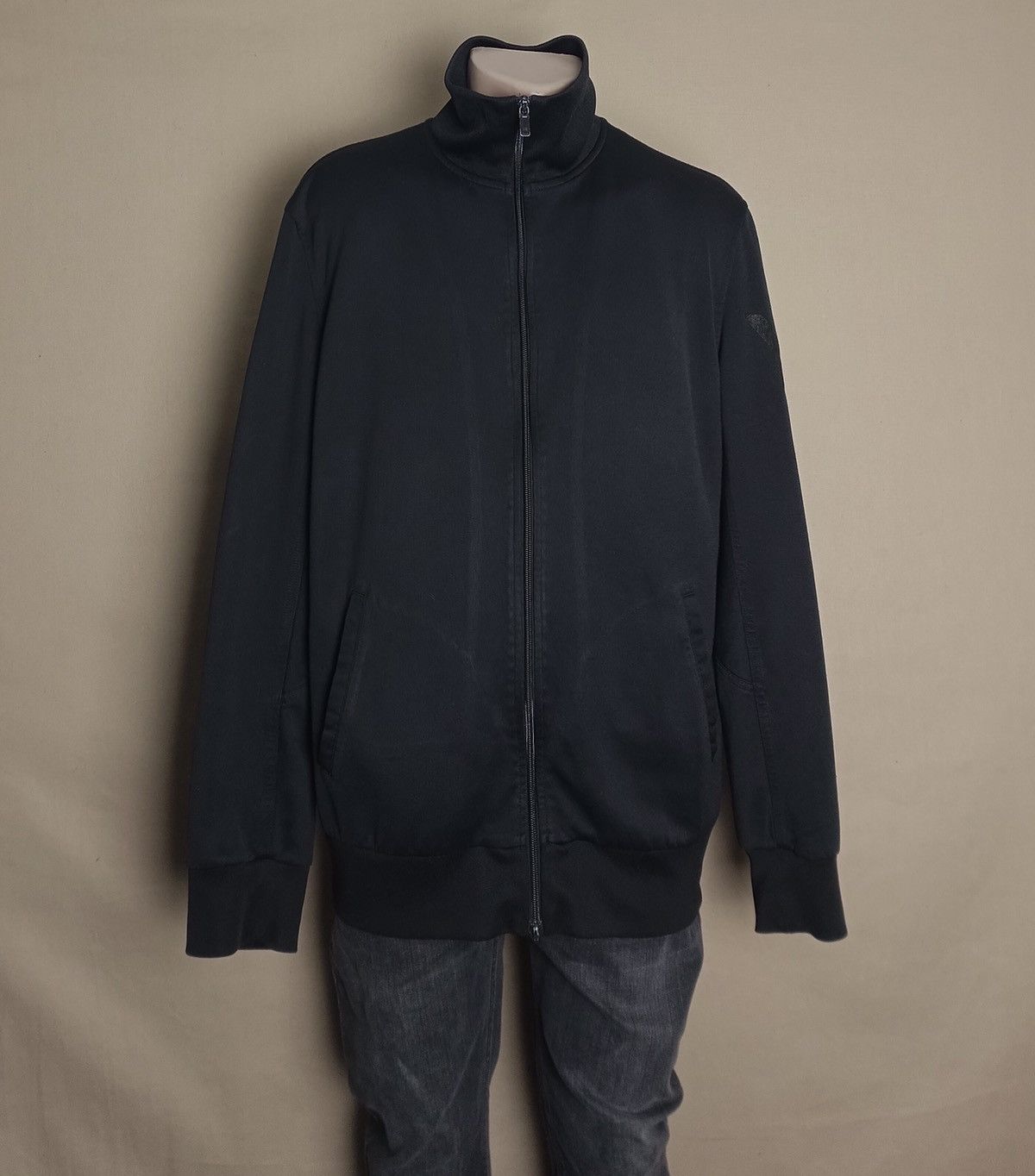 Adidas × Japanese Brand × Yohji Yamamoto Adidas Y-3 Yohji Yamamoto Mens Black Poly Track Zip Jacket Size US XL / EU 56 / 4 - 4 Thumbnail