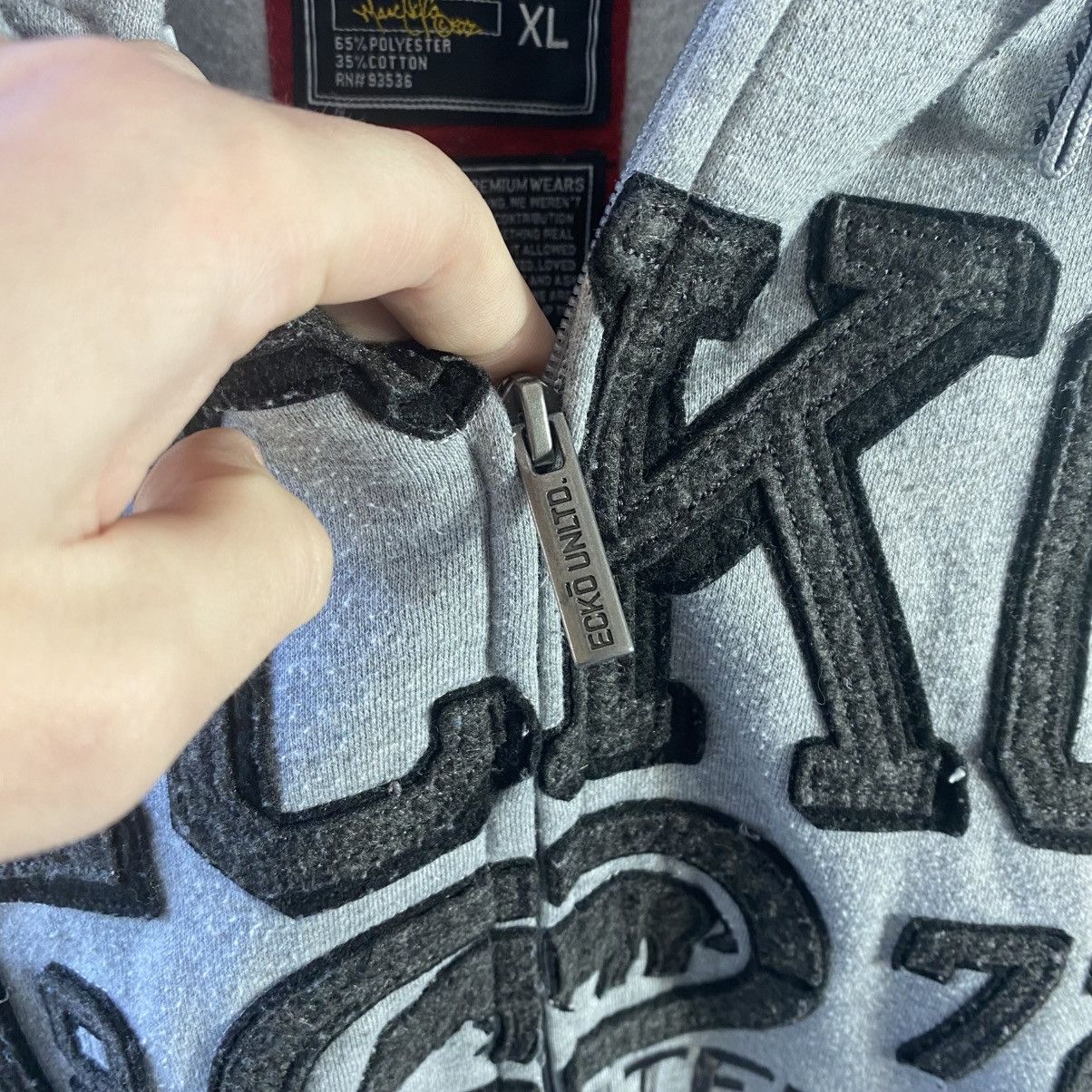 Ecko Unltd. Vintage grey Ecko zip hoodie Size US XL / EU 56 / 4 - 5 Thumbnail