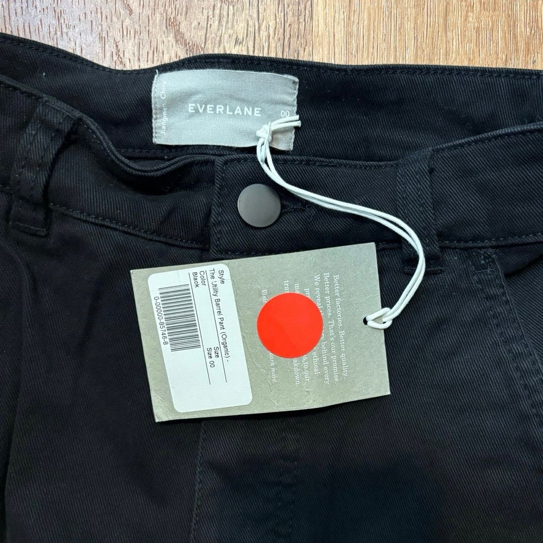Everlane NWT Everlane The Barrel Pant In Black Size 00 Size 24" / US 00 / IT 34 - 5 Thumbnail